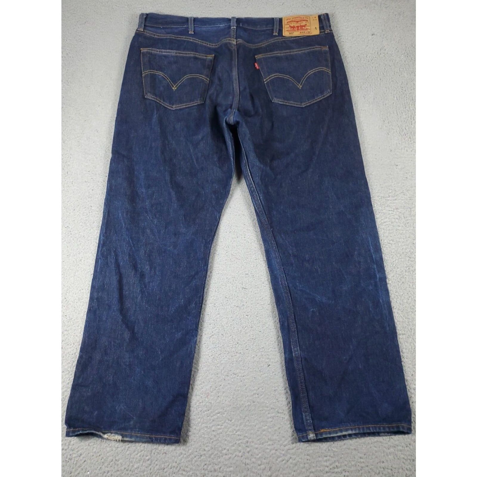 Levi's Levis 501 Jeans Mens 44x32 Blue Straight Leg Denim Pants Size US 44 / EU 60 - 7 Thumbnail