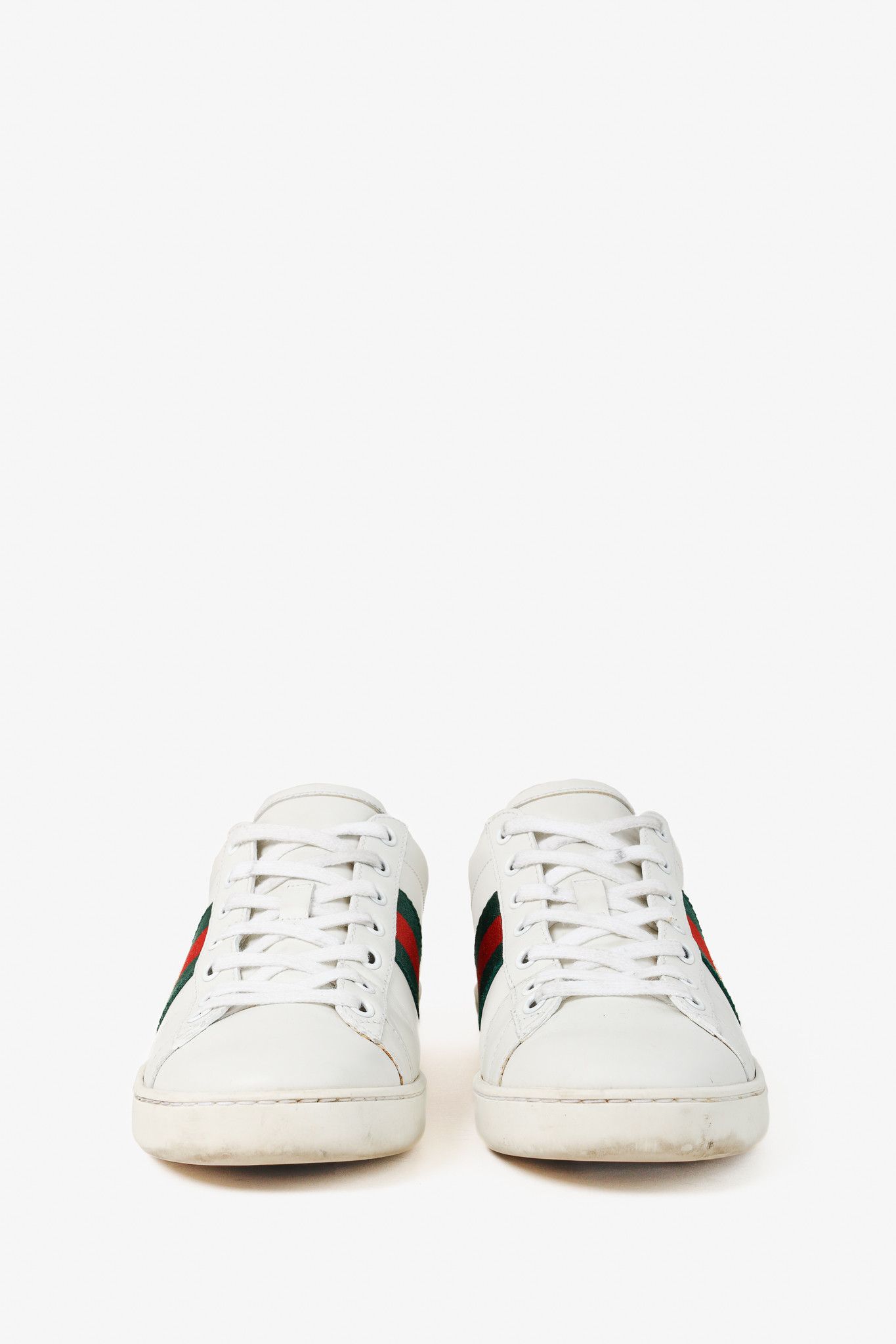 Gucci Gucci Ace Bee Womens White Leather Sneaker Size US 7 / IT 37 - 2 Thumbnail