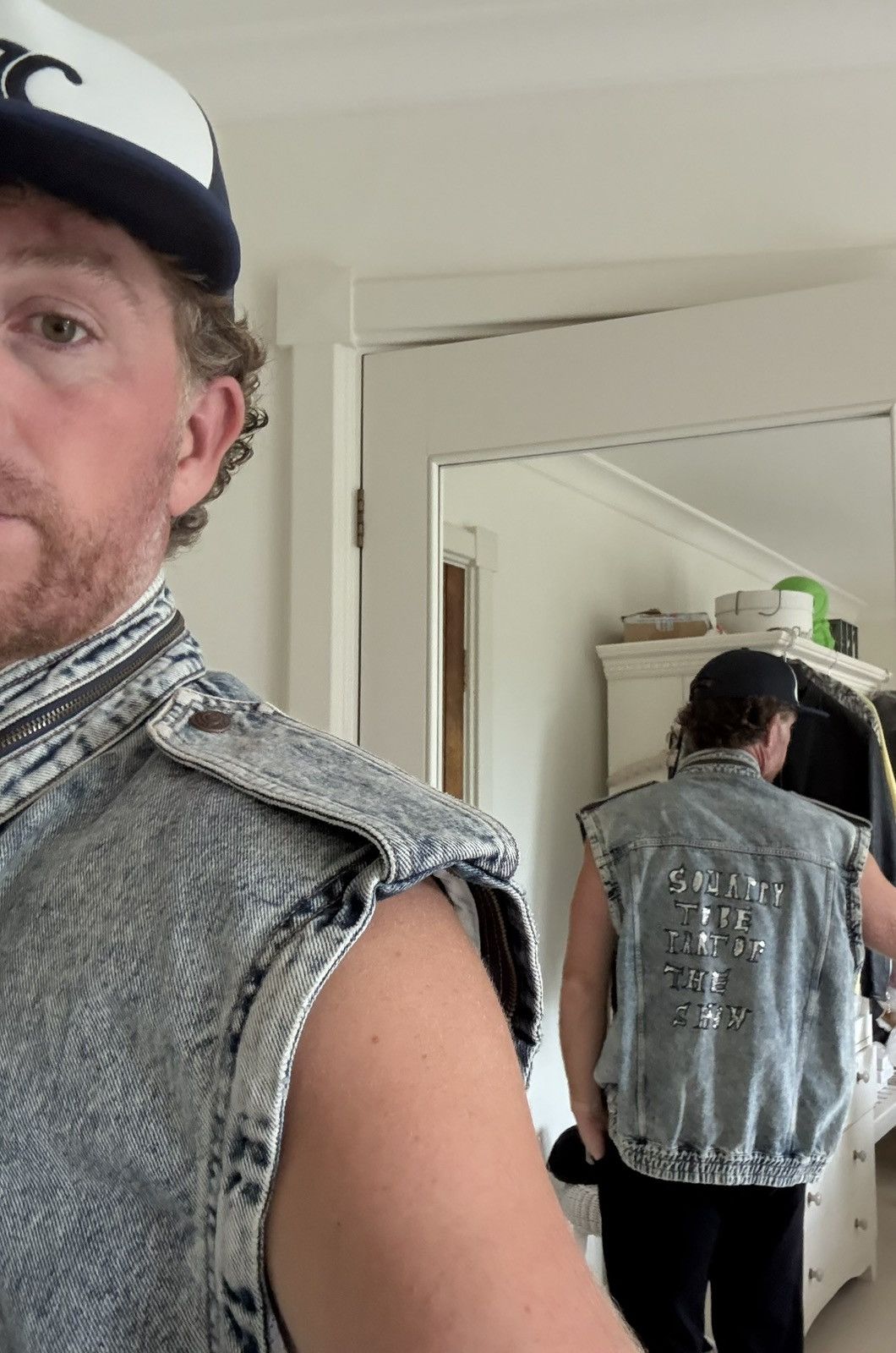 Celine Celine SS22 sequin so happy zip denim jacket vest Hedi rare Size US XL / EU 56 / 4 - 5 Thumbnail