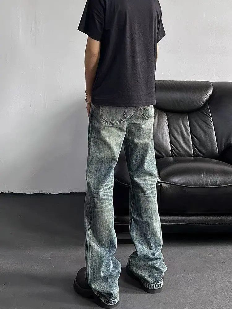 Designer × Japanese Brand Aged washed micro flare loose jeans Size US 32 / EU 48 - 5 Thumbnail