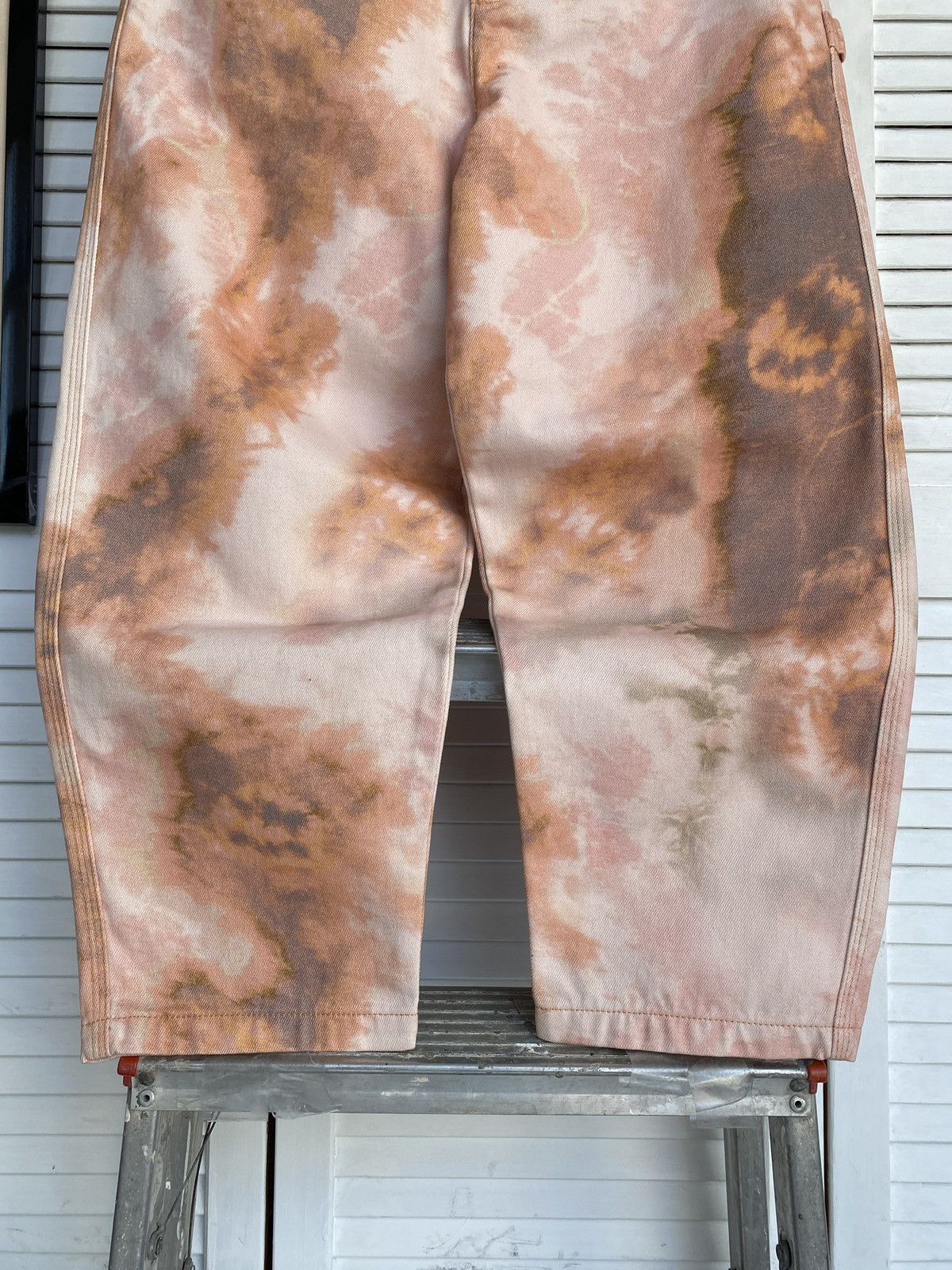 Asos × Japanese Brand Crazy ASOS DESIGN Pastel Tie Dye Carpenter Baggy Denim Jeans Size 28" / US 6 / IT 42 - 3 Thumbnail