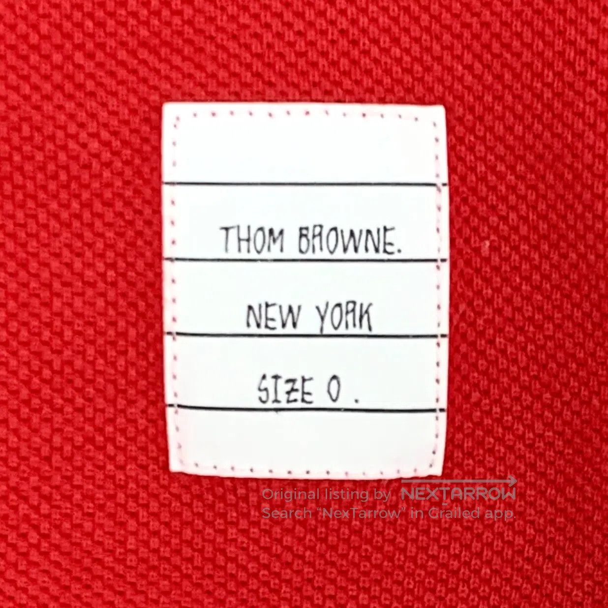 Thom Browne Thom Browne Red Striped Cotton Crew Neck Short Sleeve T-Sh Size US XS / EU 42 / 0 - 5 Thumbnail