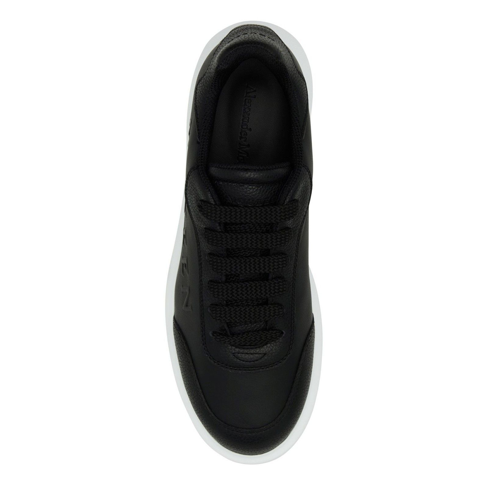 Alexander McQueen ALEXANDER MCQUEEN Black Leather Sneakers New & Authentic (Wo Size US 7 / IT 37 - 4 Thumbnail