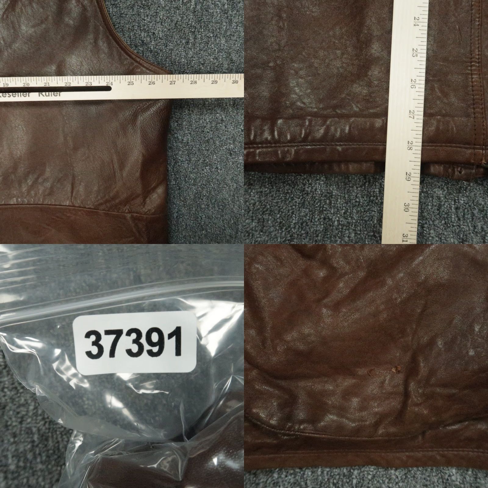 Orvis Orvis Mens XL Brown Leather Full Zip Lined Vest Pockets Hiking Hunting Casual Workwear Winter Spring Fall Mens Size US XL / EU 56 / 4 - 8 Thumbnail