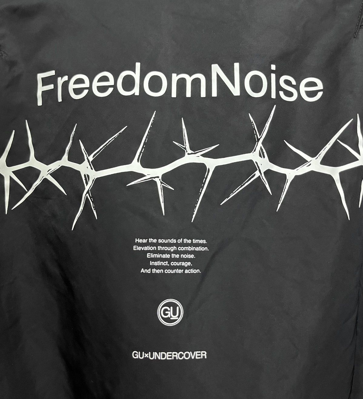 Undercover 💥 "FREEDOM NOISE" GUxUNDERCOVER Black Bomber Jacket Size US M / EU 48-50 / 2 - 6 Thumbnail