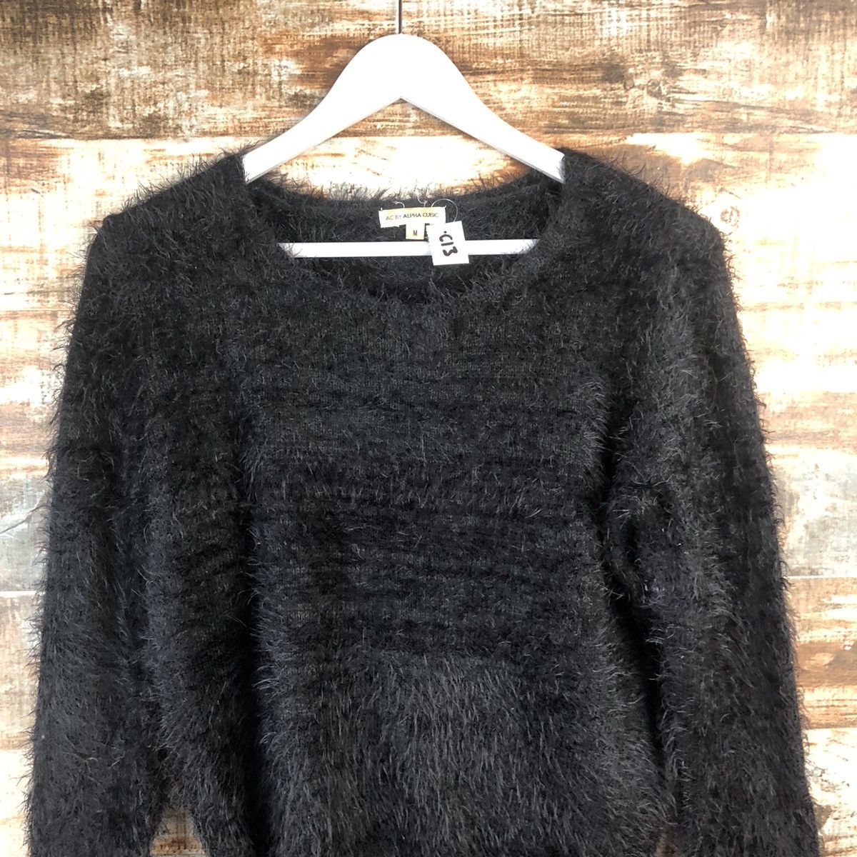 Japanese Brand DL Alpha Cubic Black fur shaggy Mohair Knitwear #C034 Size US S / EU 44-46 / 1 - 5 Thumbnail