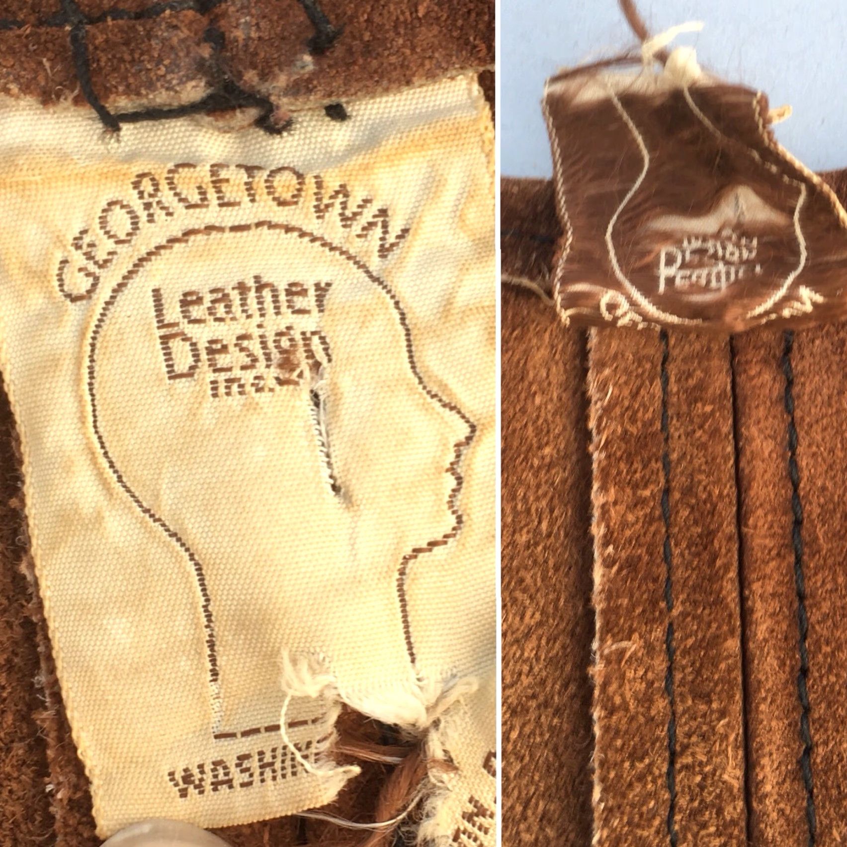 Vintage VINTAGE Georgetown Leather Washington DC Suede Vest Hippie Boho Festival S M Leather Vest Brown Suede Vest Mens Womens Boys Girls 1960s 1970s Size S / US 4 / IT 40 - 5 Thumbnail
