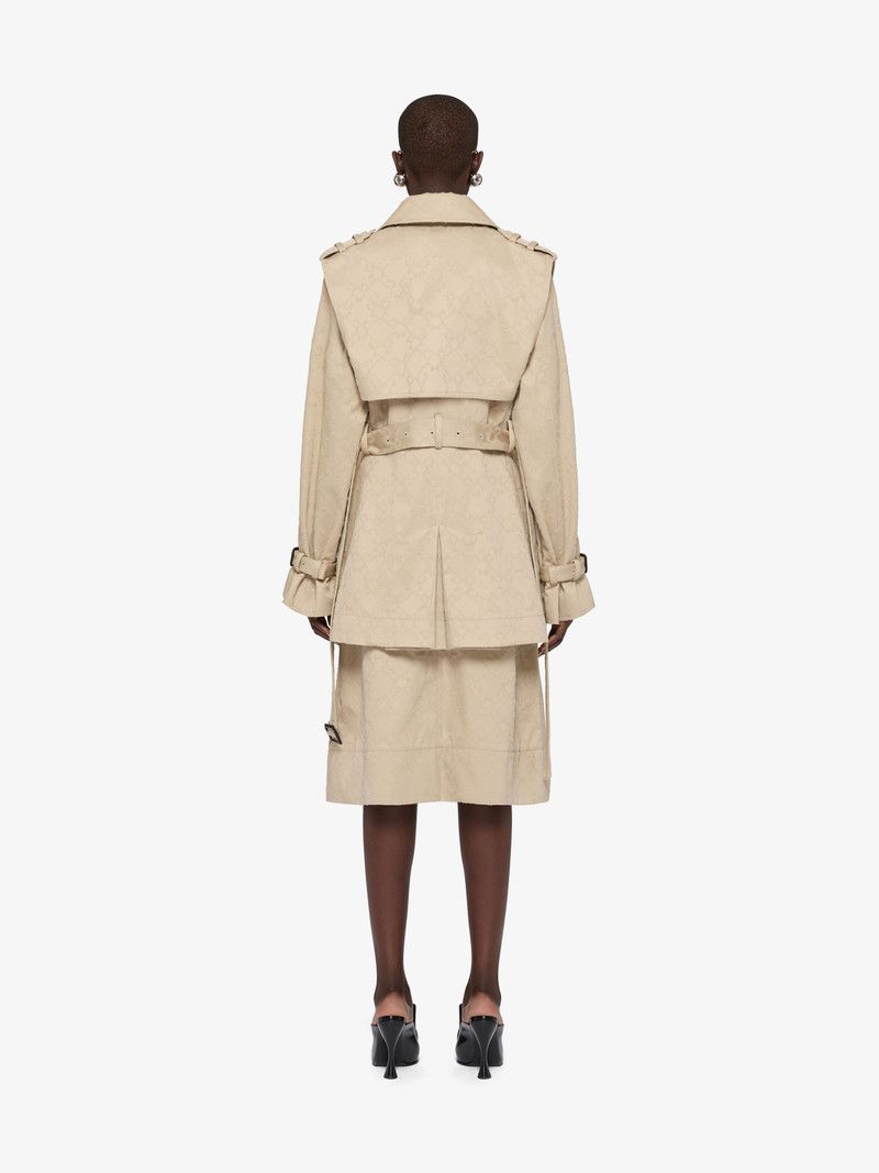 Givenchy o1w1db10326 Cropped Opened Trench Coat in Beige Size S / US 4 / IT 40 - 3 Thumbnail