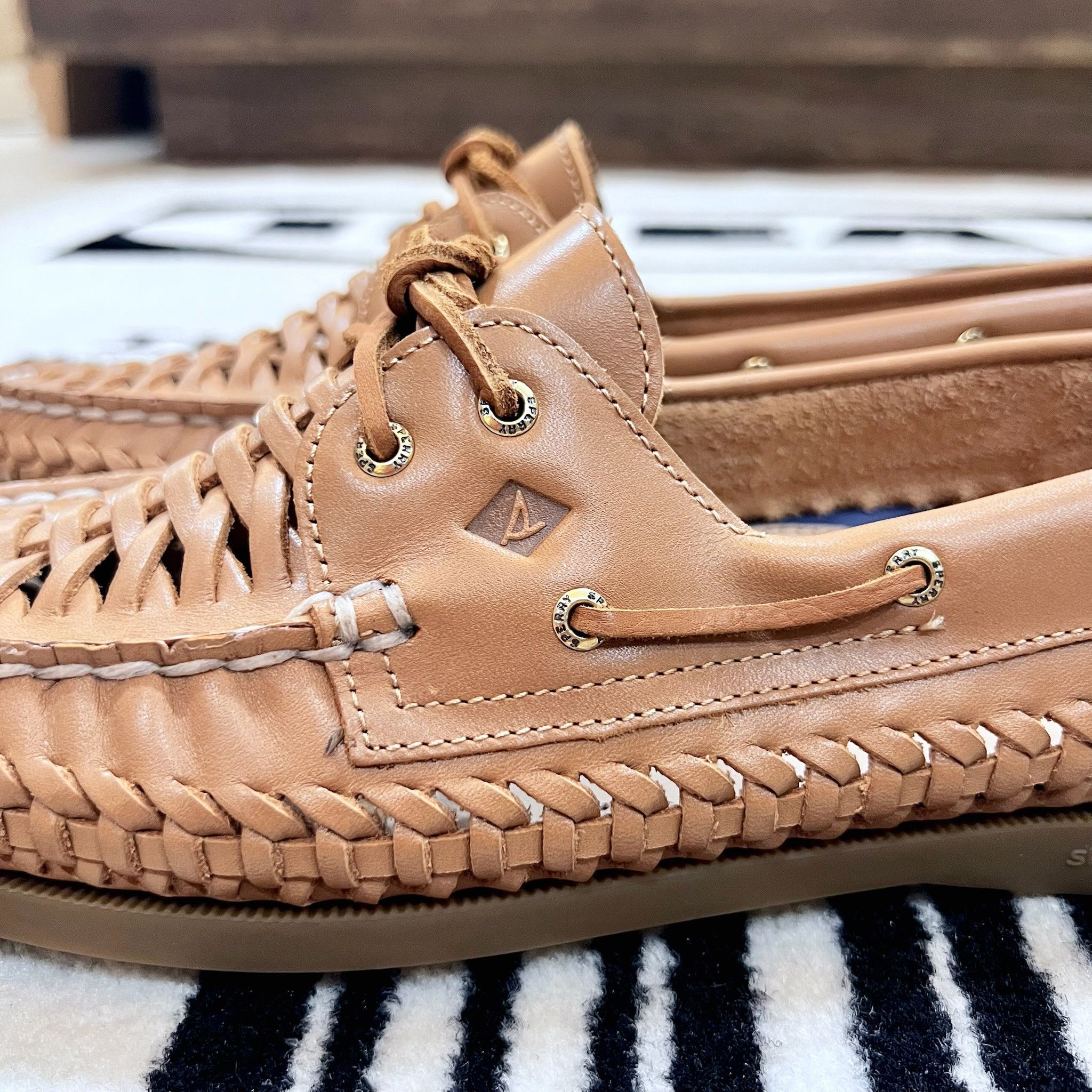 Sperry Sperry Authentic Original™ 2 Eye Woven Boat Shoe Flat Heel Size US 11 / IT 41 - 7 Thumbnail