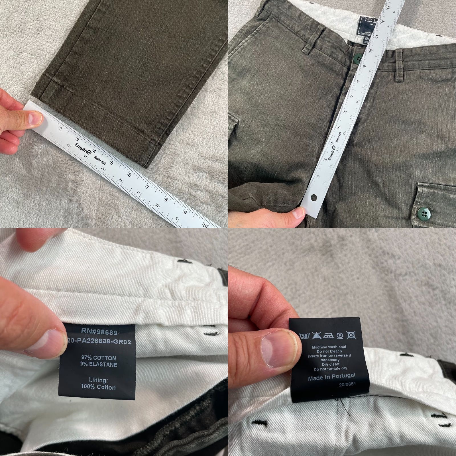 Todd Snyder Todd Snyder Cargo Pants Men 28x31 Olive Green Twill Military Designer Slim Cargo Pants Mens Size US 28 / EU 44 - 8 Thumbnail