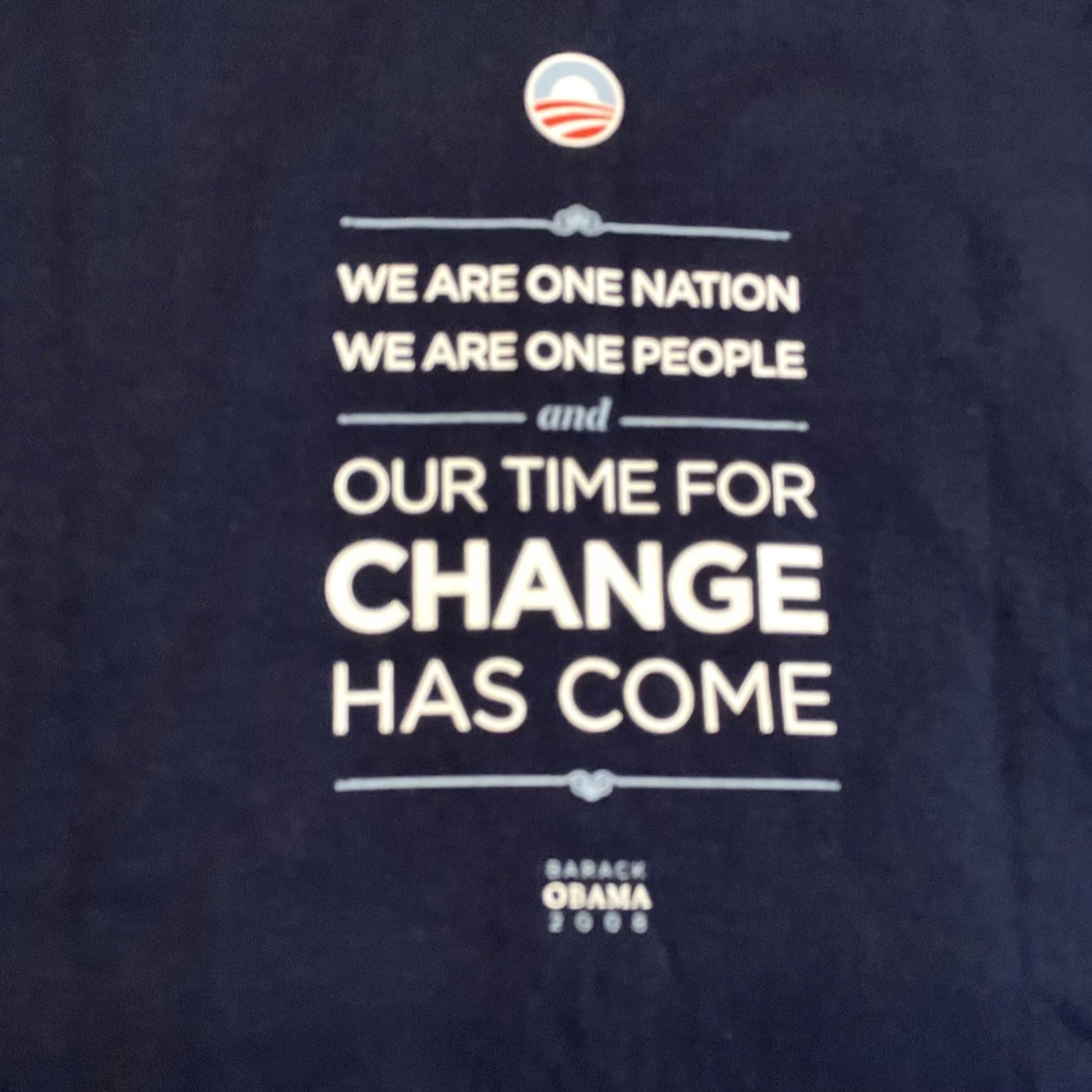 Vintage Barack Obama Joe Biden Campaign T Shirt L Blue NWOT 2008 Change Can Happen Men Size US L / EU 52-54 / 3 - 5 Thumbnail