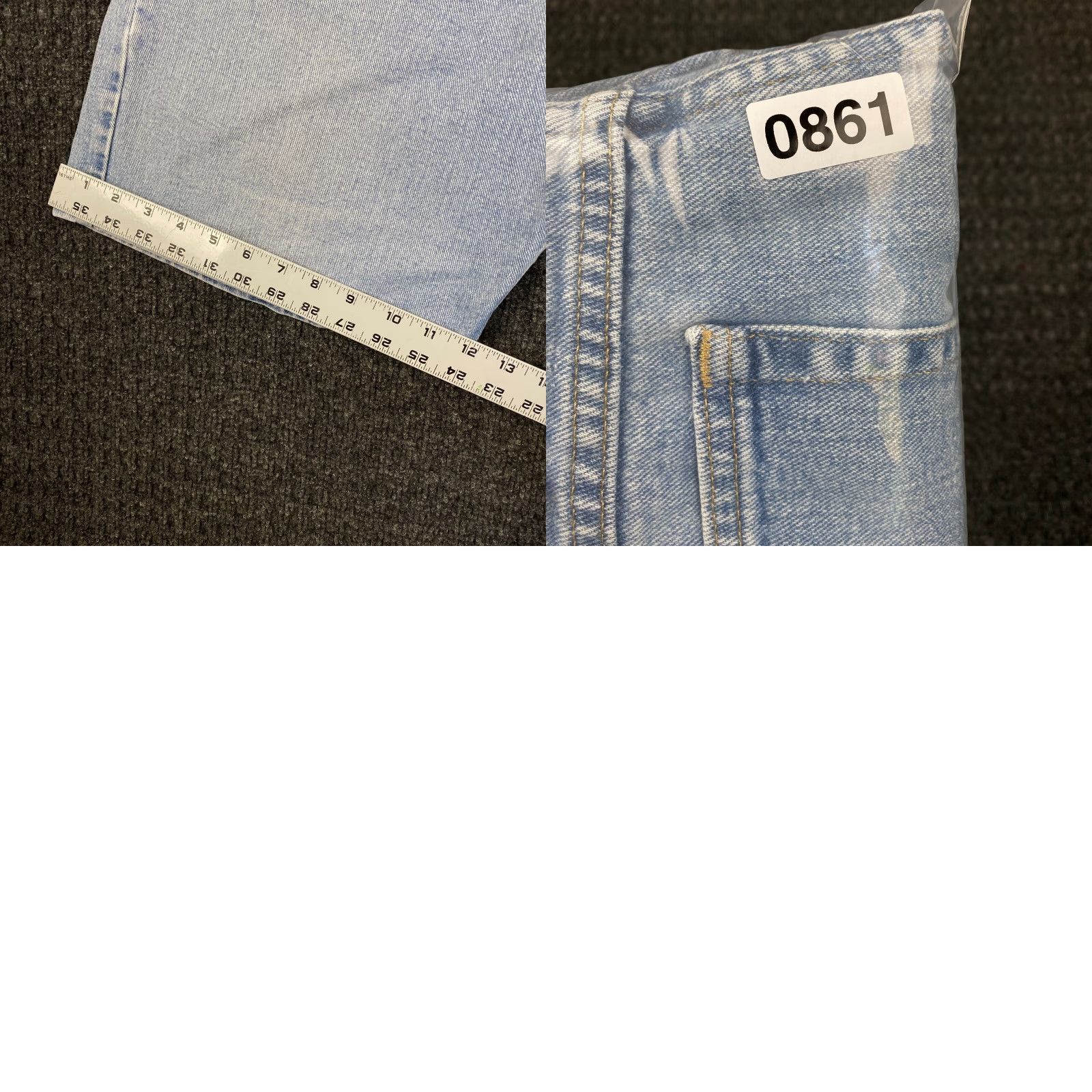 Wrangler VINTAGE Wrangler Jorts Jeans Denim Shorts Men 36 Light Blue Distressed 90s Y2K Bermuda Baggy 5-Pocket Denim Casual Vintage Mens Wrangler Jorts Size US 36 / EU 52 - 8 Thumbnail