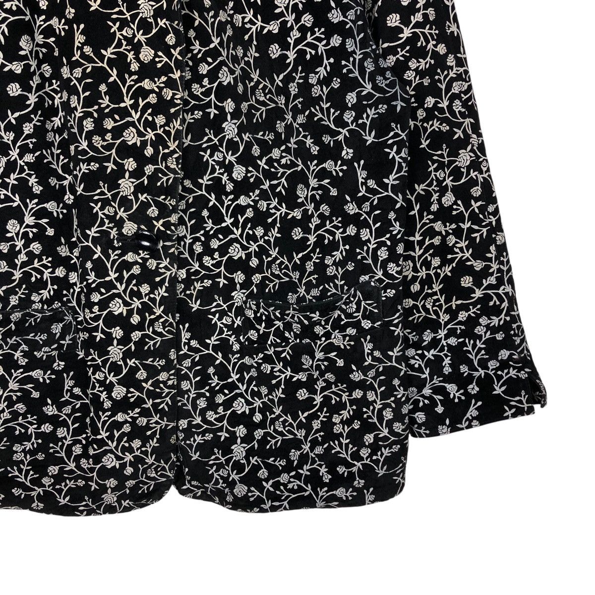 Japanese Brand × Vintage 📌Vintage Leather Jacket Floral Full Print Issey Miyake Size US M / EU 48-50 / 2 - 6 Thumbnail