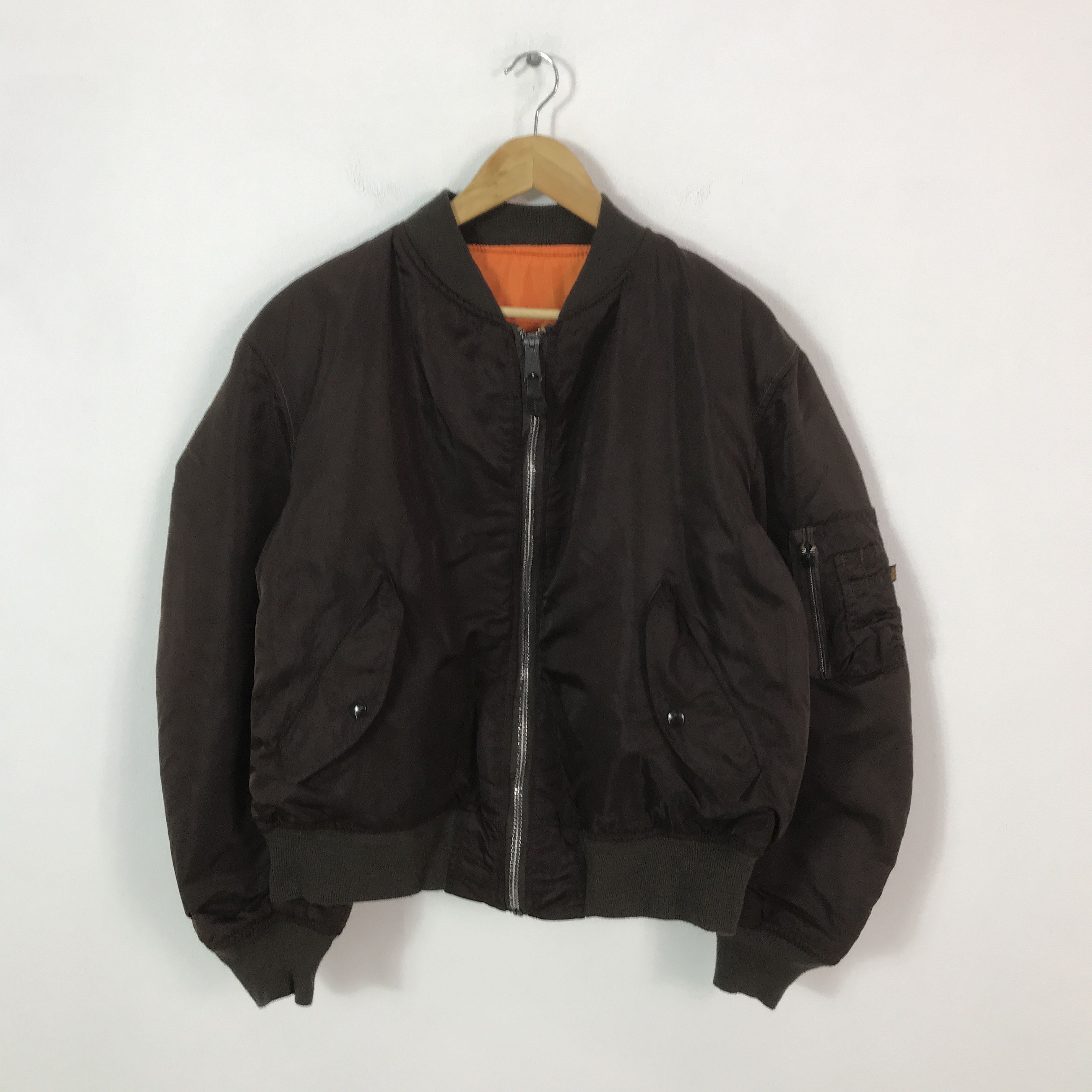 Alpha Industries Vintage Alpha Industries Brown Bomber jacket Size US XL / EU 56 / 4 - 1 Thumbnail