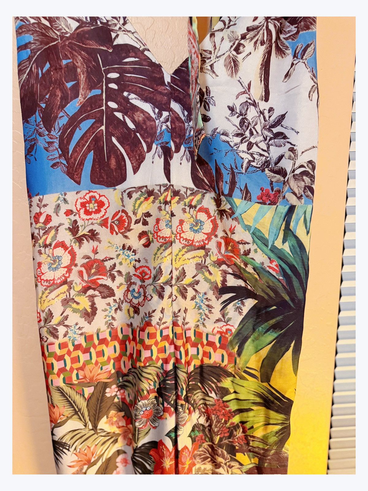 Other Boho Tropical Patchwork Jumpsuit – Size L (NWT without tag) Size 34" / US 12 / IT 48 - 2 Thumbnail
