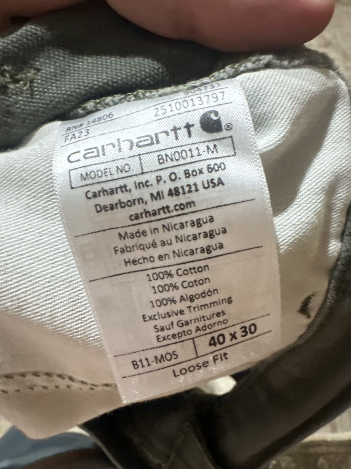 Carhartt Carhartt Pants Size US 40 / EU 56 - 3 Thumbnail