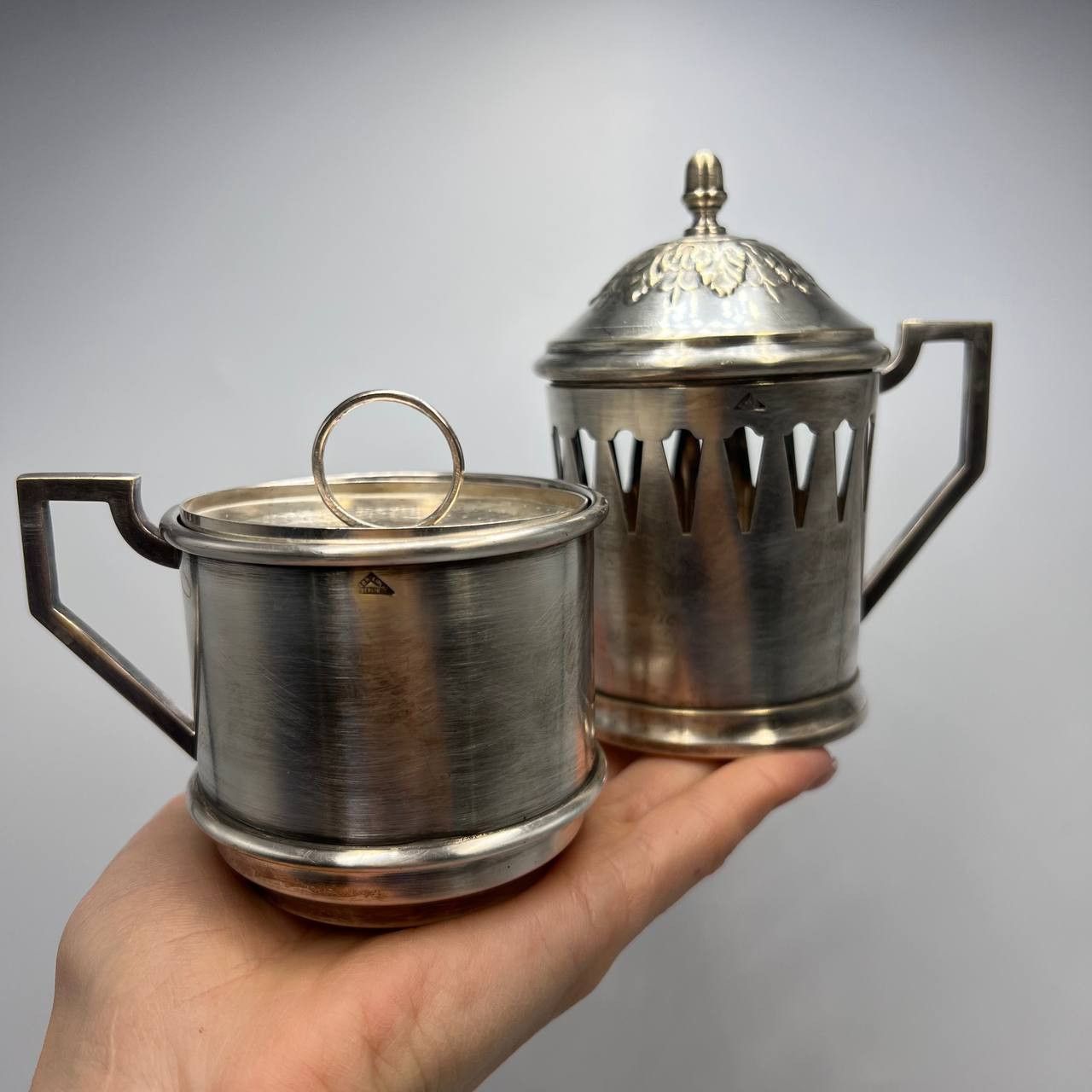 Vintage Gebr Berlin Vintage Silver Plated Tea Cup Holder Strainer Size ONE SIZE - 3 Thumbnail