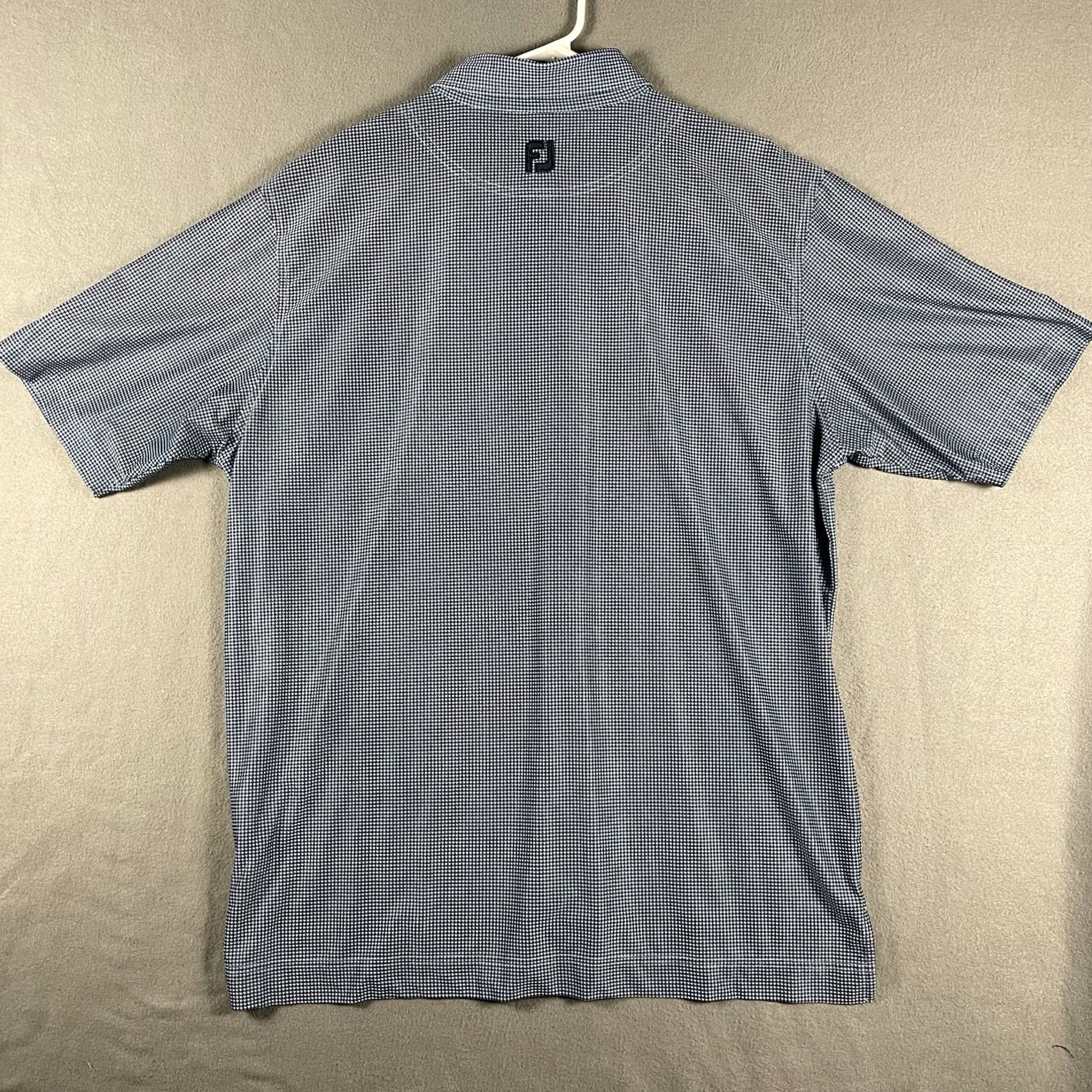 Footjoy FootJoy Polo Shirt Men's XL Blue Check Geometric Print Tennessee Nationals Logo Golf Short Sleeve Collared Pullover Breathable Athletic Sport Shirt Size US XL / EU 56 / 4 - 3 Thumbnail