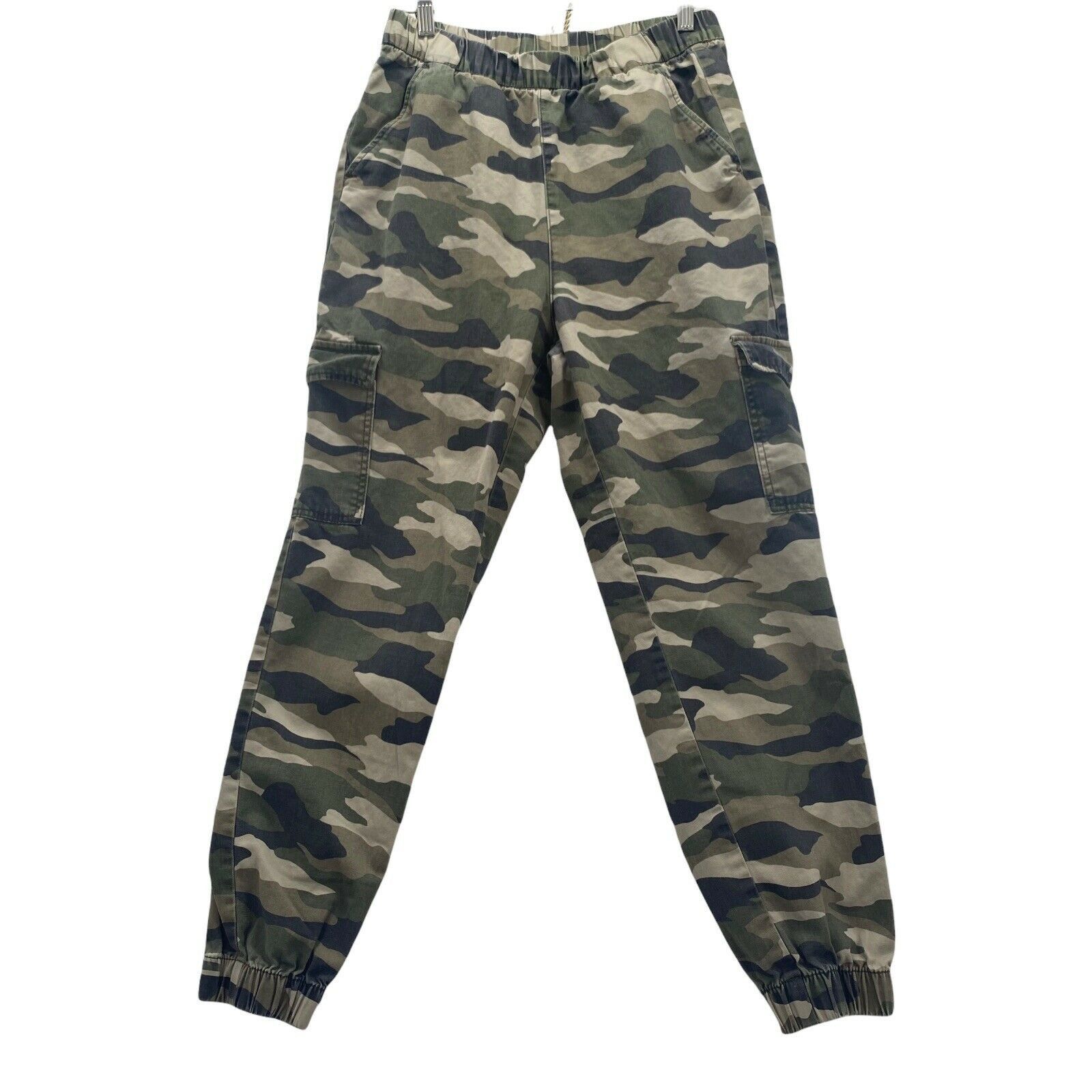 H&M H&M Divided Women's Cargo Joggers Size 6 Green Camo Pants Size 28" / US 6 / IT 42 - 5 Thumbnail