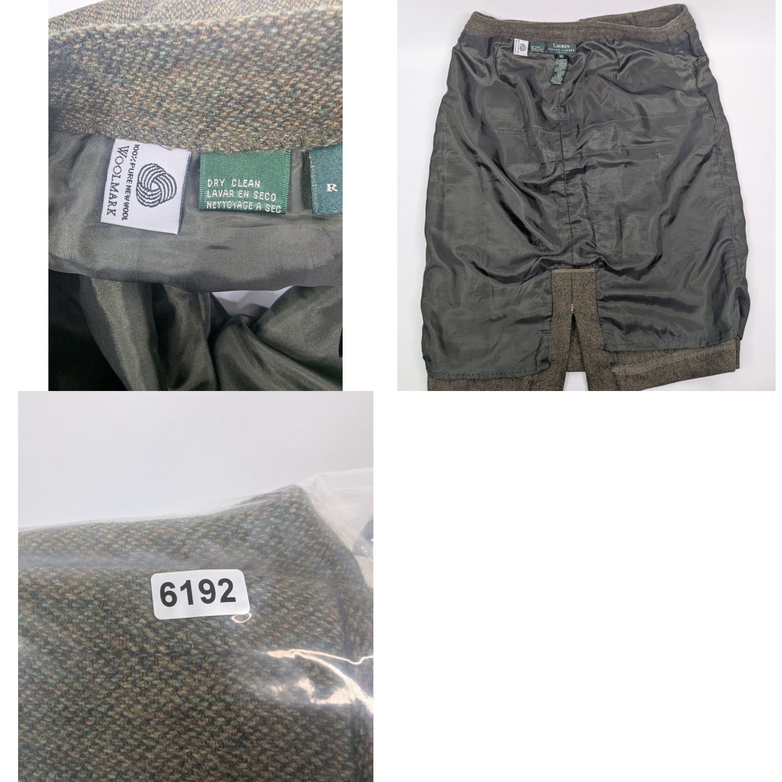 Ralph Lauren Lauren Ralph Lauren Skirt Wool Lined Pencil Midi 14P Petite Olive Brown Green Women? Size 36" / US 14 / IT 50 - 9 Thumbnail