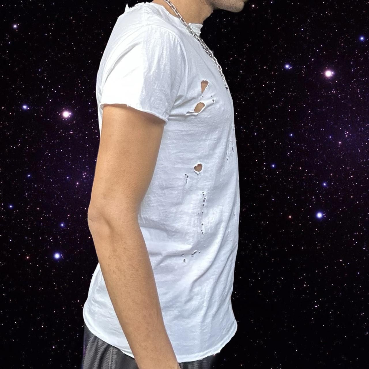 Gildan ASTROBOI* Gildan White Ripped Grunge T-shirt Tank - Medium Size US M / EU 48-50 / 2 - 5 Thumbnail