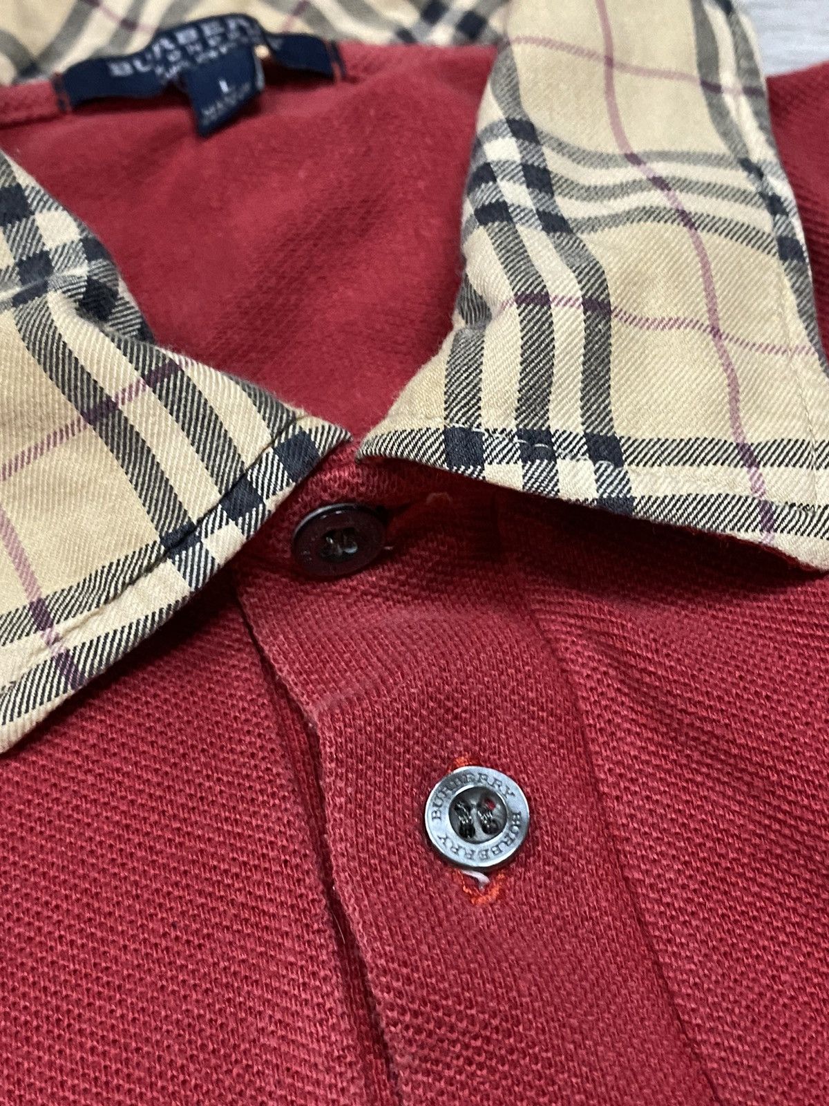 Burberry Burberry nova check vintage polo buttons shirt Size US L / EU 52-54 / 3 - 7 Thumbnail