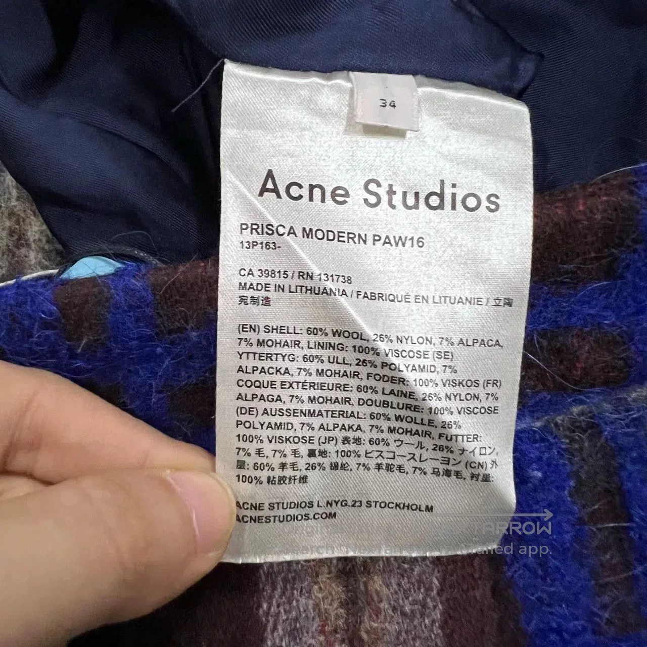 Acne Studios Acne Studios Plaid Wool Skirt. Size 33" - 4 Thumbnail