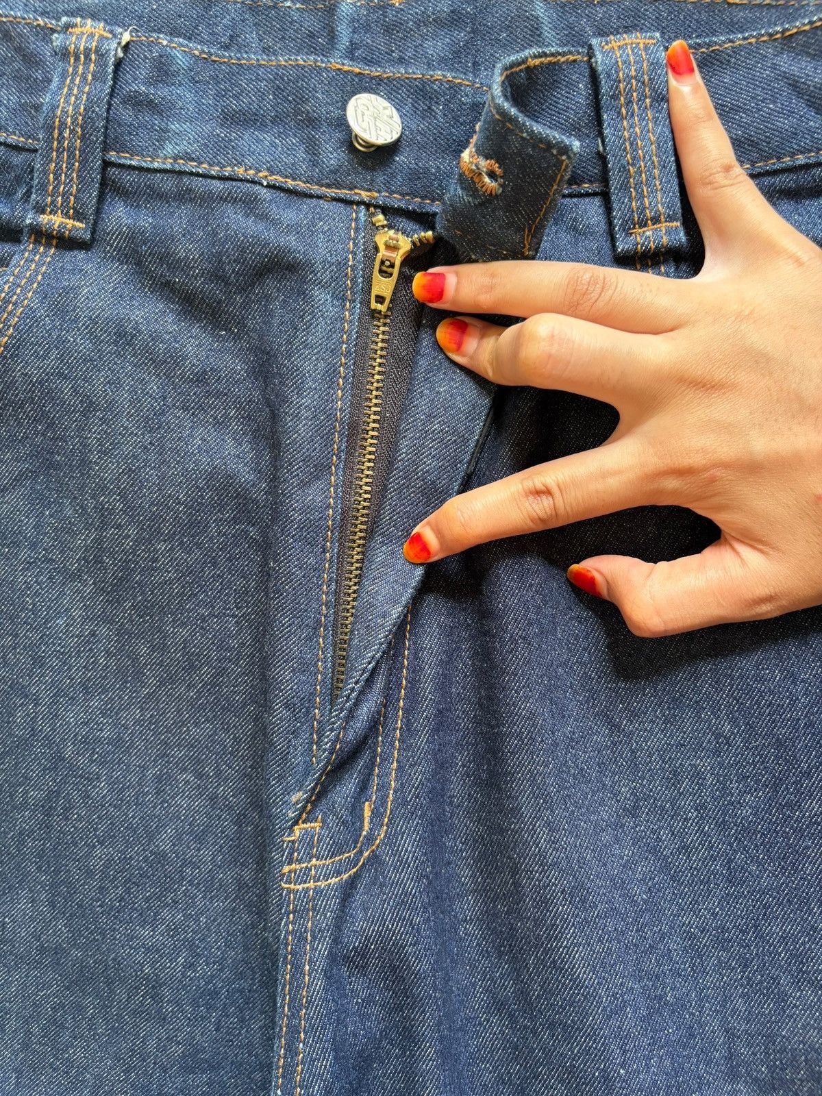 JNCO Vintage School of Hard Knocks Carpenter Baggy Jean Shorts Size US 35 - 3 Thumbnail