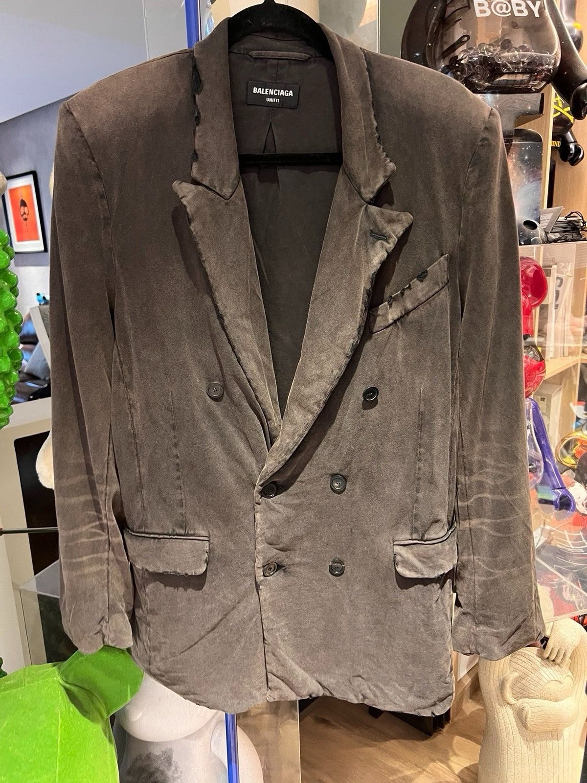 Balenciaga Balenciaga fw21 worn out blazer Size US M / EU 48-50 / 2 - 2 Thumbnail