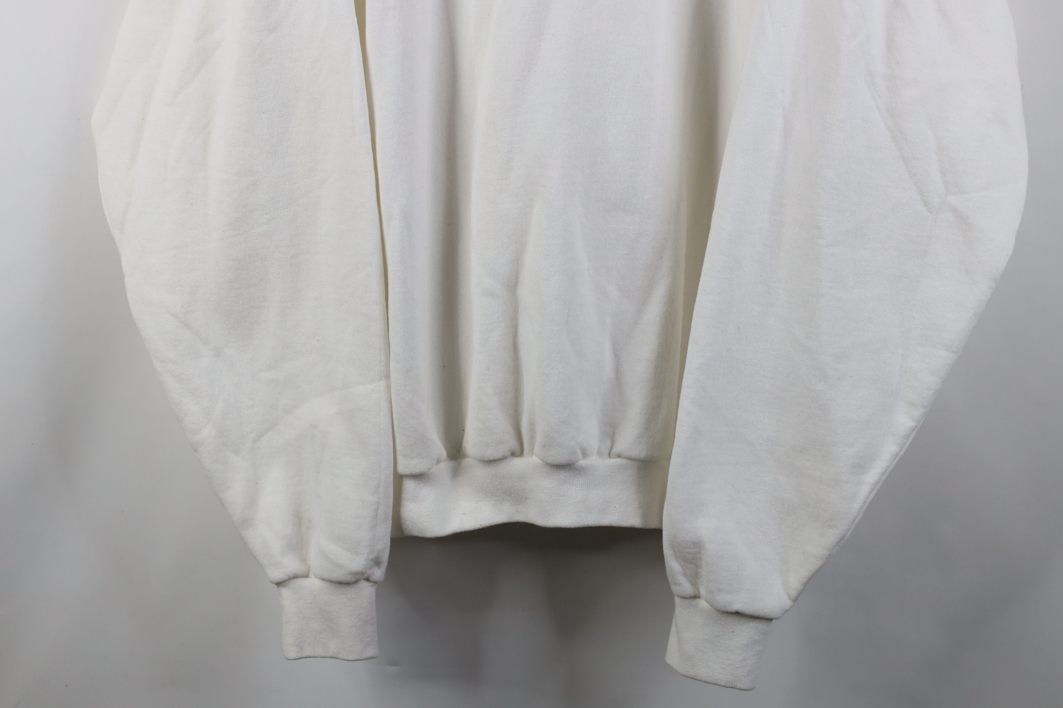 Vintage Vintage 90s Streetwear Blank Crewneck Sweatshirt White Size US XXL / EU 58 / 5 - 3 Thumbnail