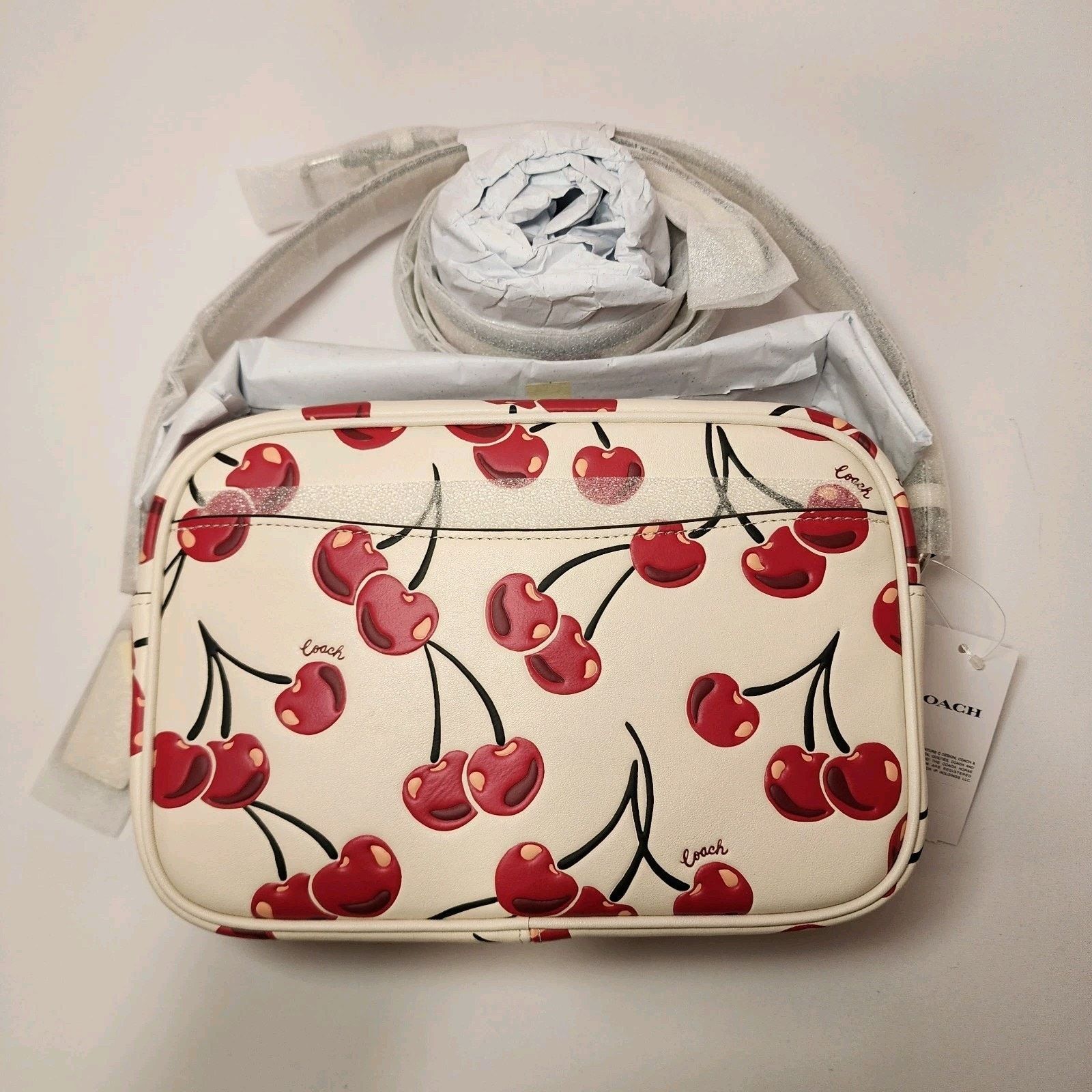 Coach NWT COACH CZ189 Jamie Camera Bag Cherry Print Chalk Multi Size ONE SIZE - 3 Thumbnail