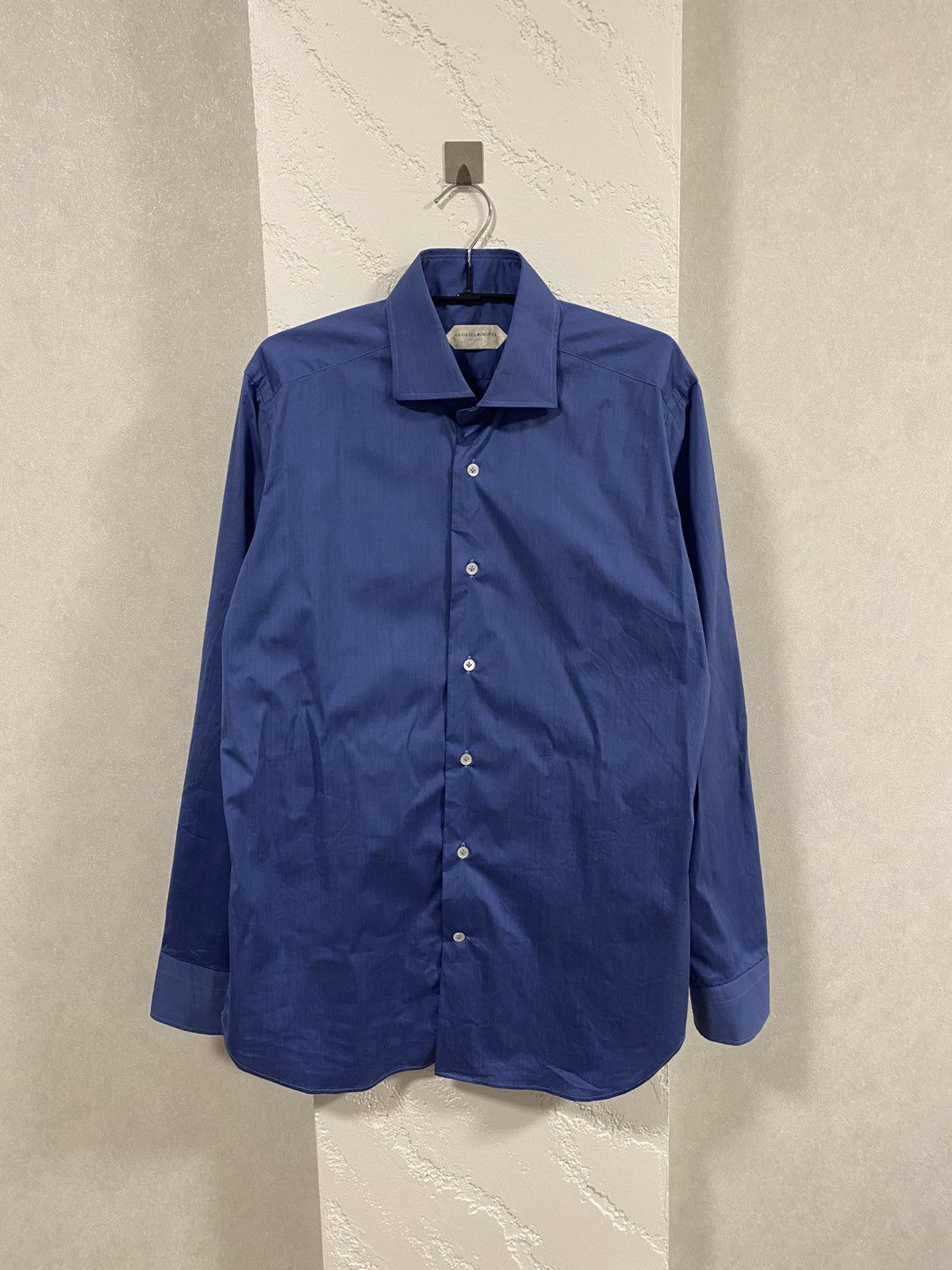 Other Guglielminotti Italian Luxury Classic Blue Button Shirt Size US M / EU 48-50 / 2 - 1 Thumbnail