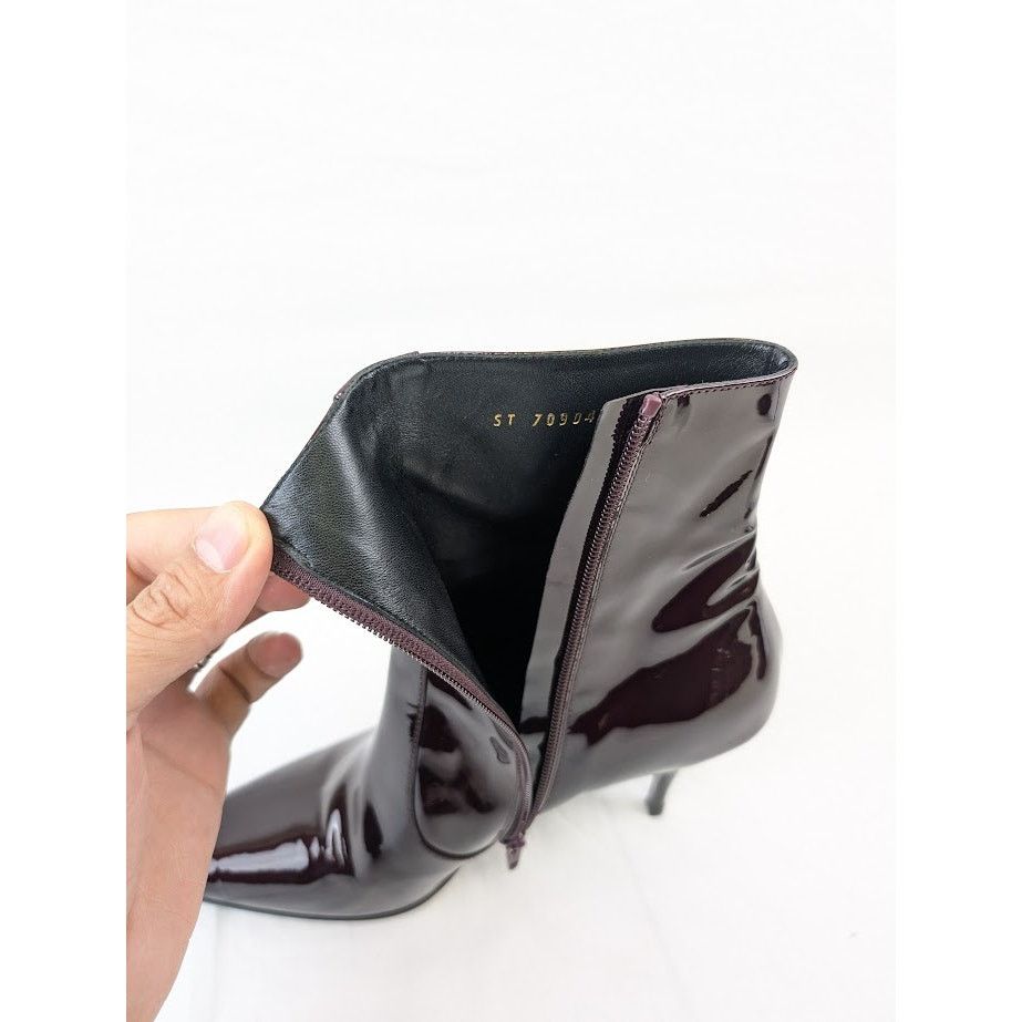 Saint Laurent Paris o1rshd1 Ziggy 90 Zipped Boots in Deep Bordeaux Size US 8 / EU 41 - 8 Thumbnail