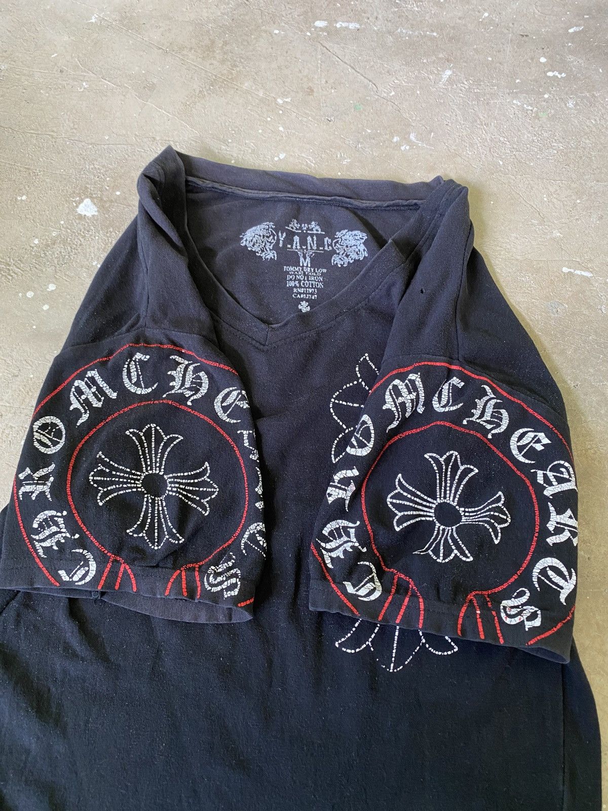 Japanese Brand Y.A.N.C Chrome Hearts Inspired Cross Sleeve Tee M Size US M / EU 48-50 / 2 - 5 Thumbnail
