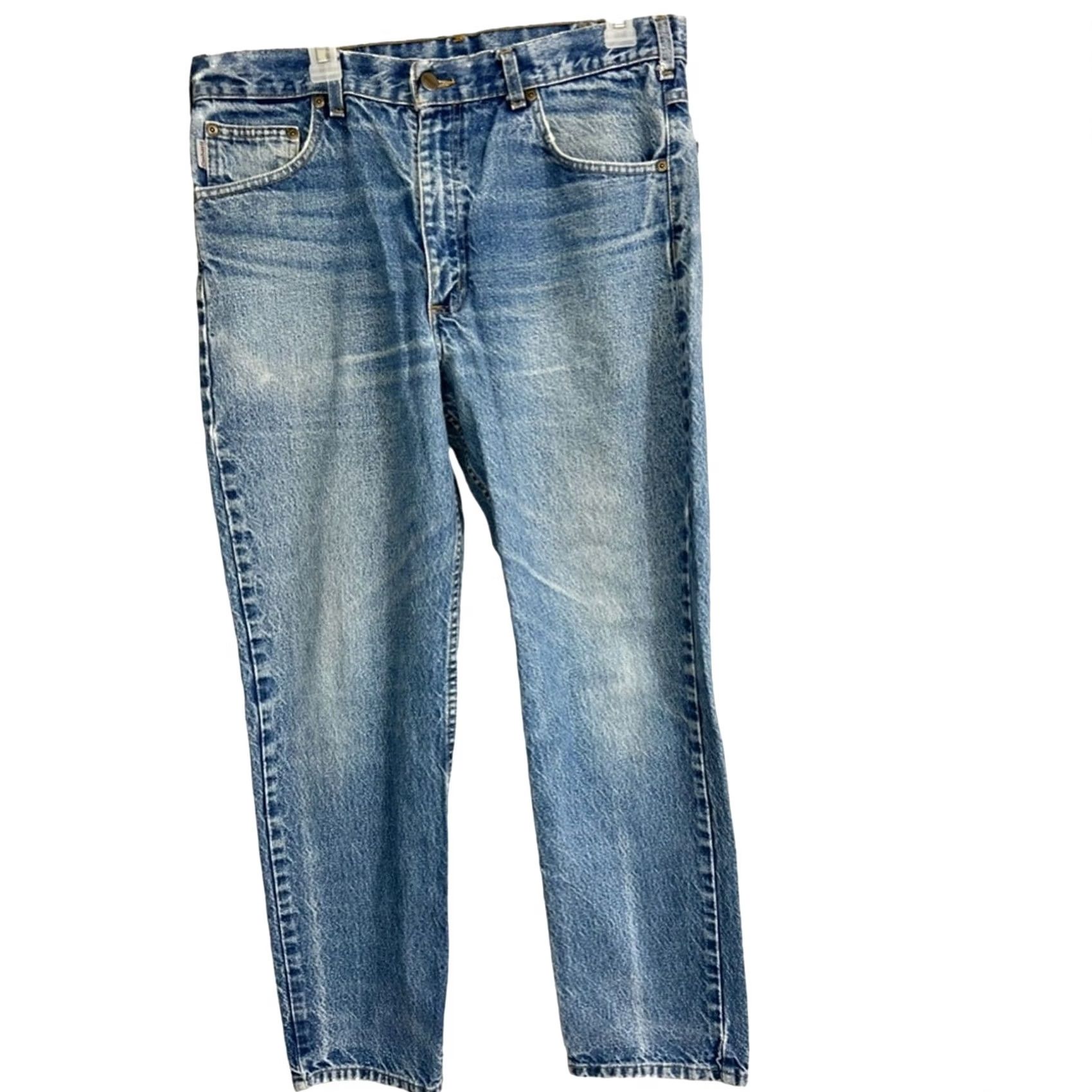 Carhartt Carhartt Jeans Mens 36x30 Relaxed Fit Blue Denim Straight Carhartt 36 Regular Blue Jeans Mens Size US 36 / EU 52 - 2 Thumbnail