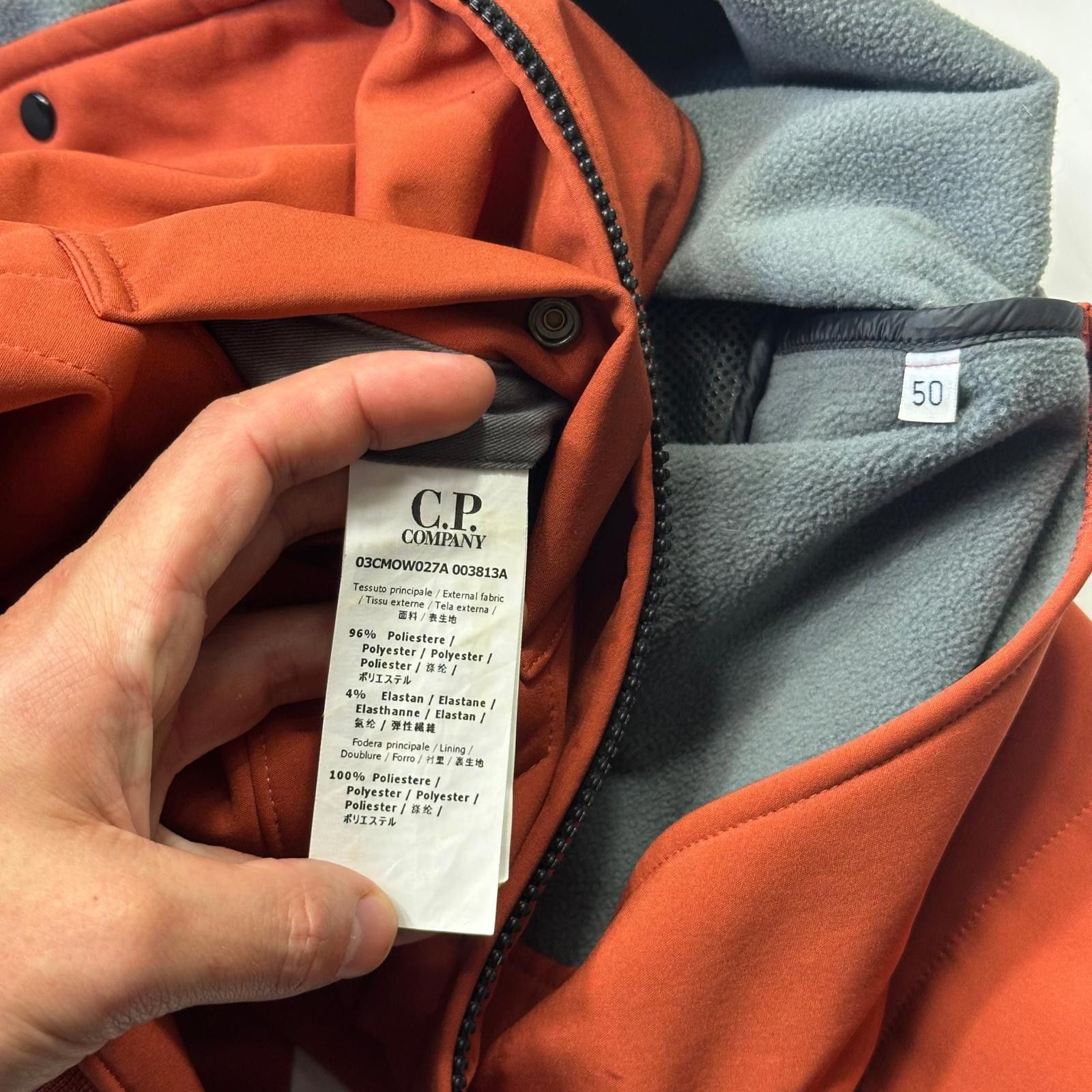 C.P. Company CP Company Orange Soft Shell Lens Bomber Jacket - IT50 (M) Size US M / EU 48-50 / 2 - 6 Thumbnail