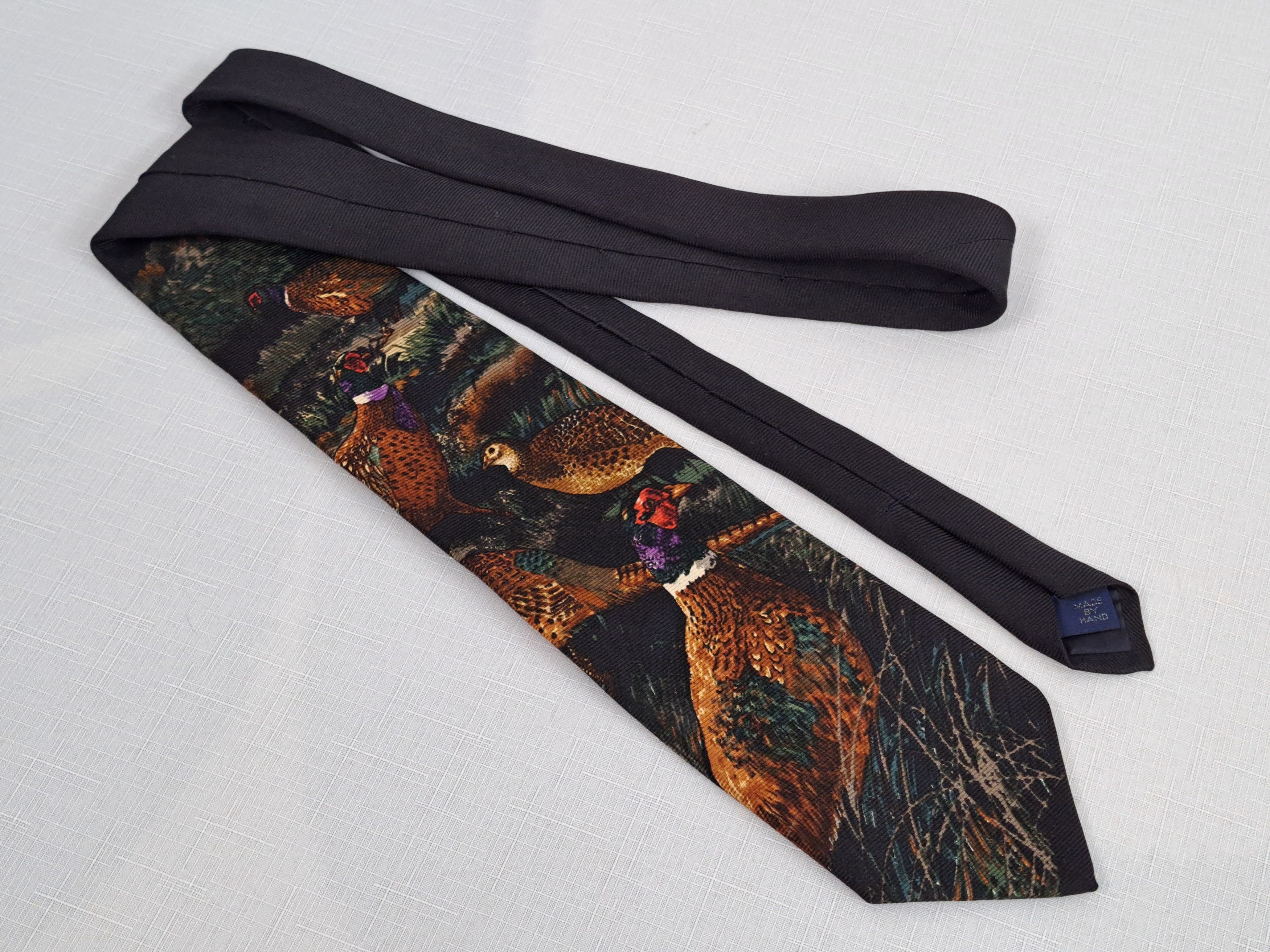 Polo Ralph Lauren Polo by Ralph Lauren rare pheasant print silk handmade tie. Size ONE SIZE - 1 Thumbnail