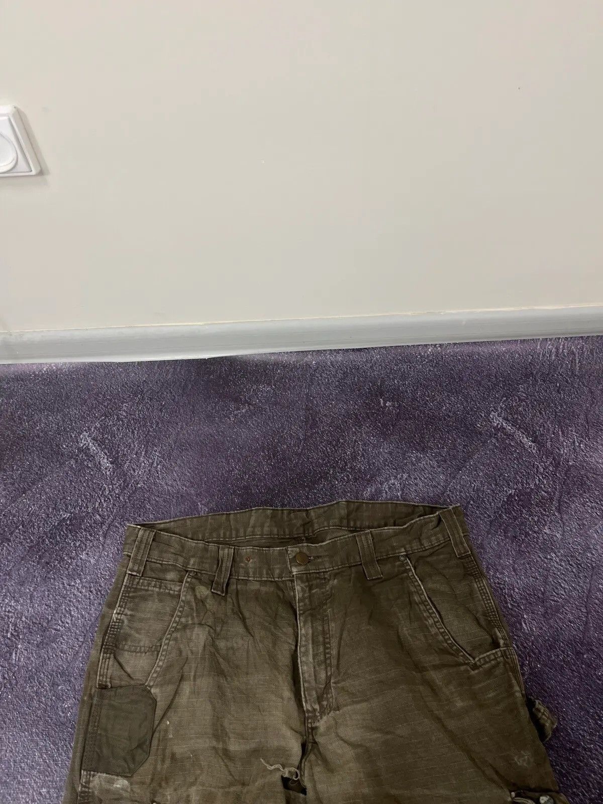 Carhartt Vintage 90s Carhartt Khaki USA Work Hype Cargo Pants Size US 34 / EU 50 - 8 Thumbnail