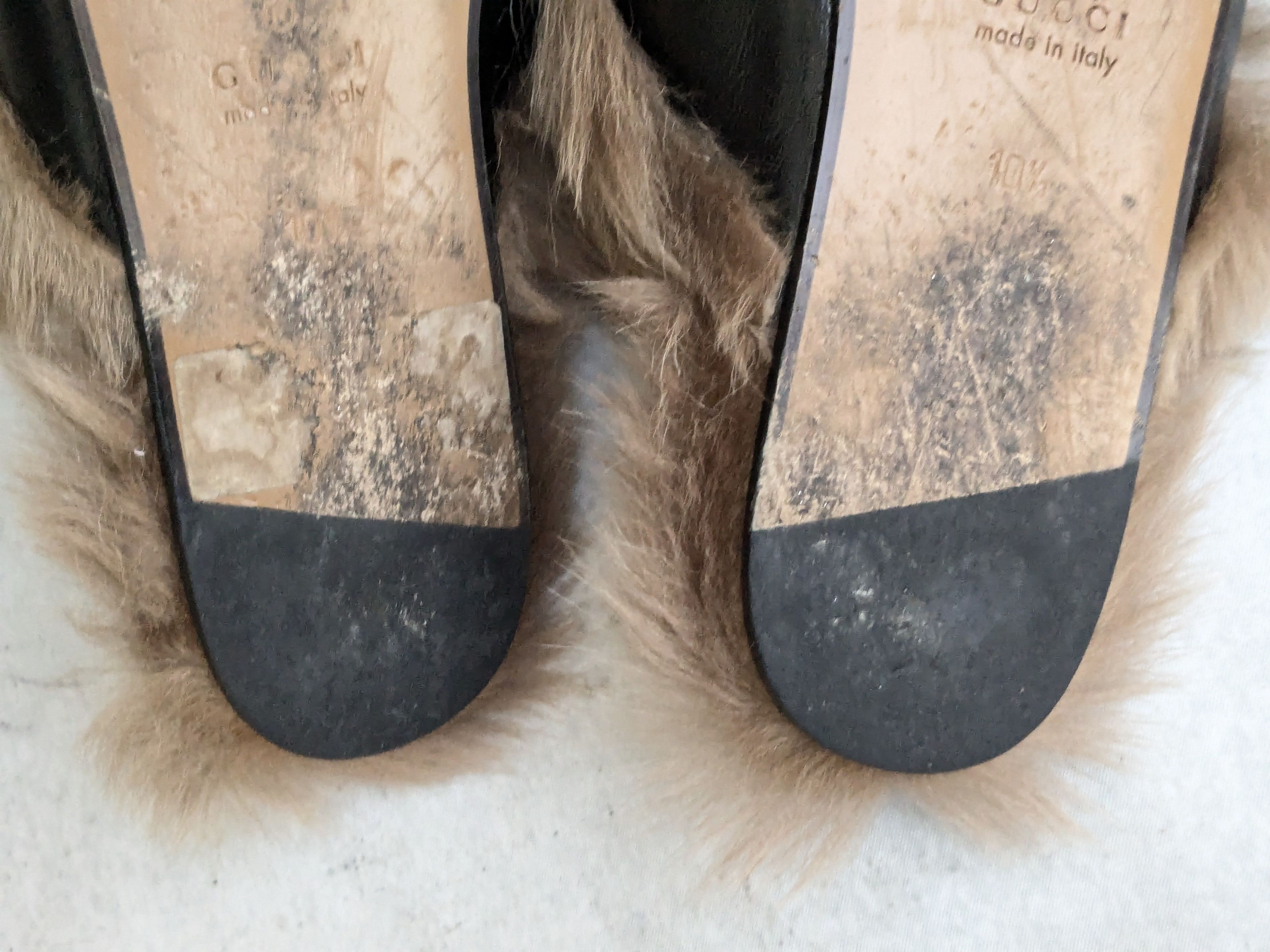Gucci Princetown Horsebit Loafers Black Leather Fur Men US 11 Gucci Princetown Horsebit Loafers Mules Black Fur Women main image 2