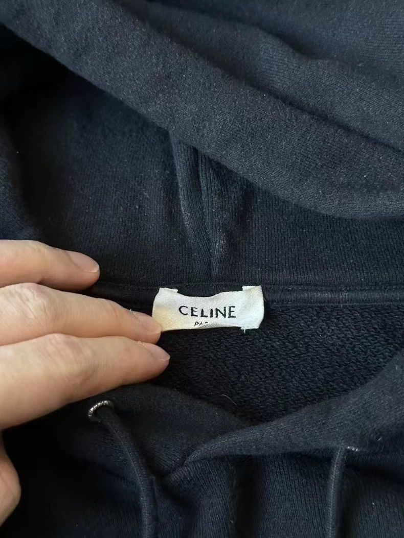 Celine Celine Logo Black Hoodie Size XL Size US XL / EU 56 / 4 - 3 Thumbnail