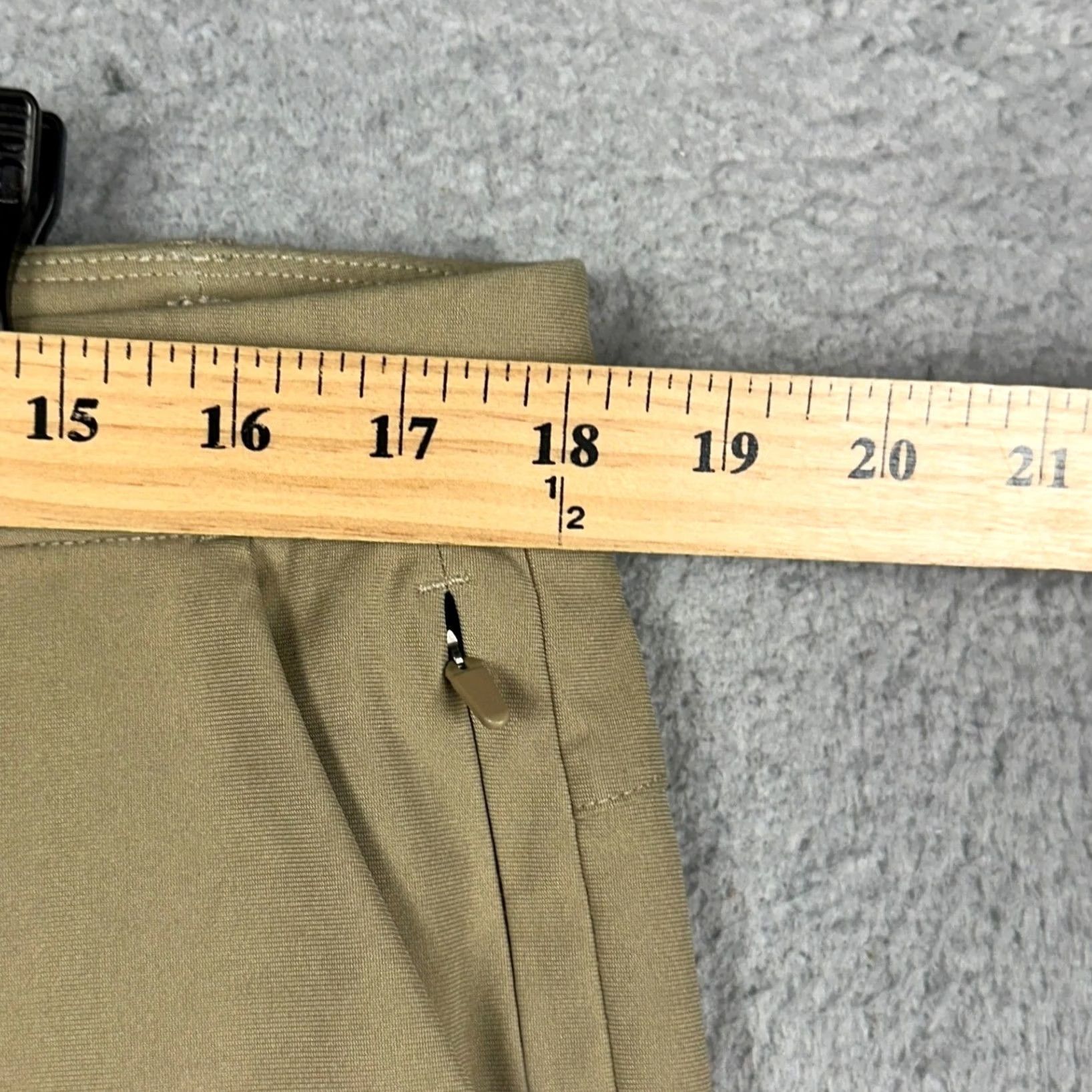 Lululemon Lululemon Commission Slim Fit Pant Mens 36 Tan Polyester Blend Chino Tapered Flat Front Zippered Pockets Logo Slim Performance Casual Business Travel Size US 36 / EU 52 - 6 Thumbnail