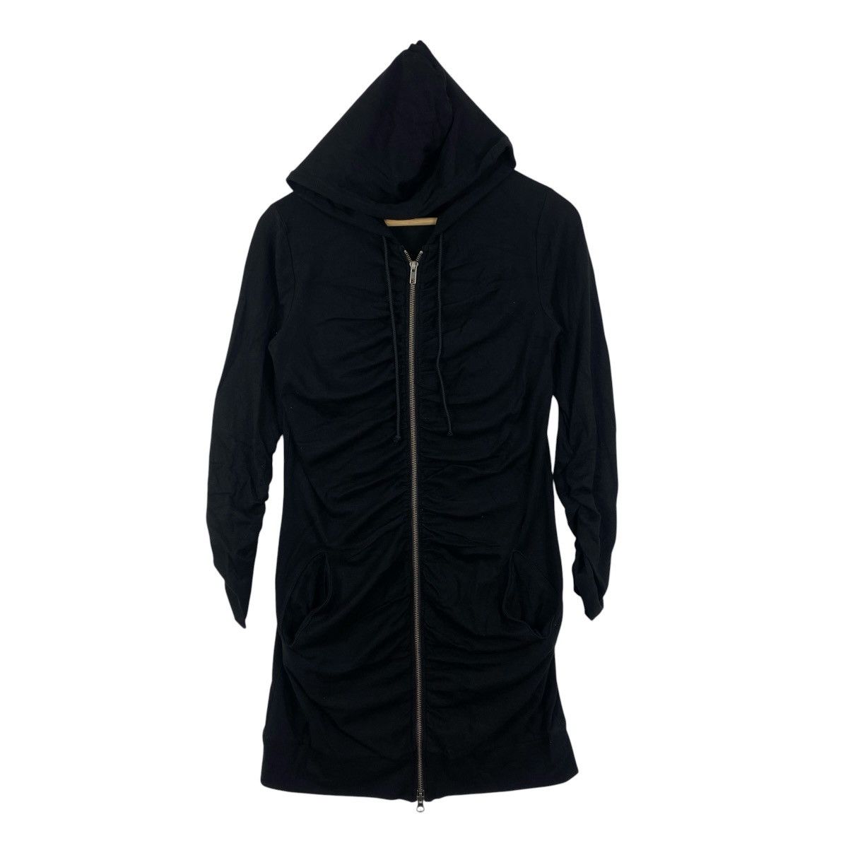 Japanese Brand Black Peace Now BPN Ruched Long Zip Hoodie Japanese Goth M Size US S / EU 44-46 / 1 - 1 Thumbnail