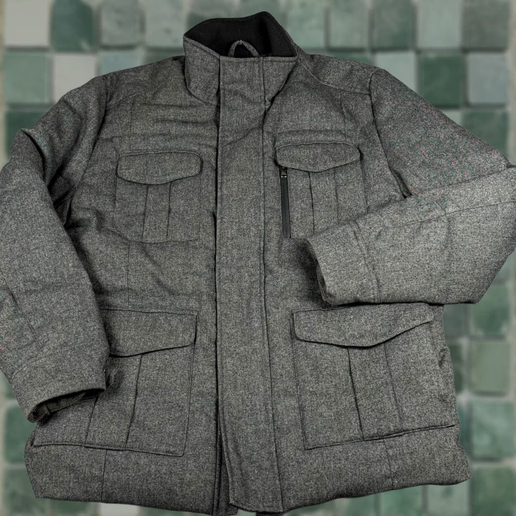 Michael Kors Michael Kors Mens Large Military Jacket Wool Blend Tweed Coat Zip Snap Casual Size US L / EU 52-54 / 3 - 1 Thumbnail