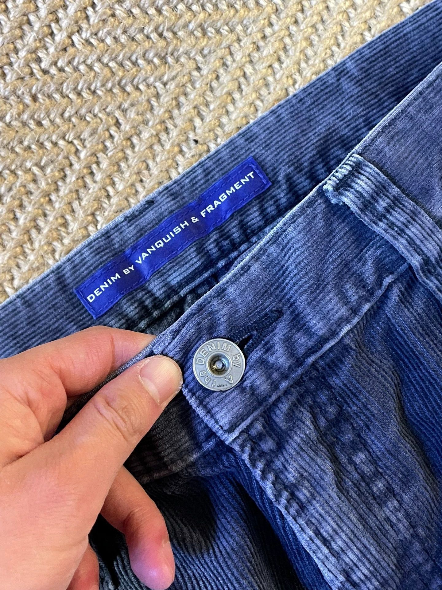 Vanquish DENIM BY VANQ & FRAGMENT Washed Corduroy Distressed Pant W36 Size US 36 / EU 52 - 7 Thumbnail