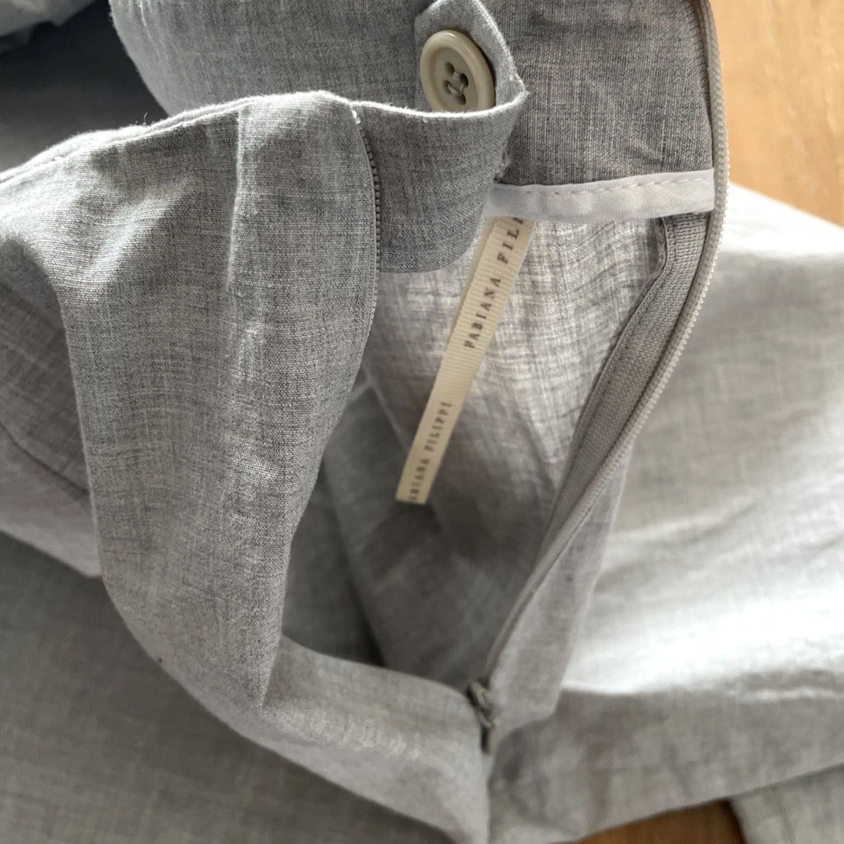 Fabiana Filippi Fabiana Filippi Gray Work Pants Slacks Size L Regular Inseam 26 in Tapered Cotton Women Dress Pants Size 36" / US 14 / IT 50 - 7 Thumbnail
