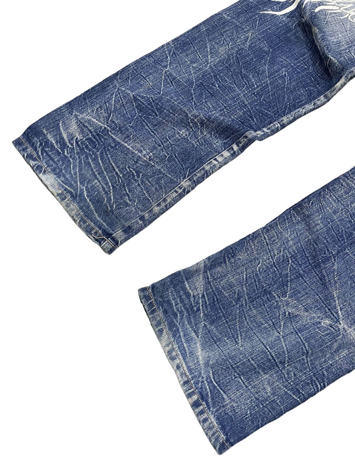 Hysteric Glamour × Japanese Brand 🪽 BackForth Japan Goth Wing Double Waist Loose Jeans Size US 32 / EU 48 - 15 Thumbnail