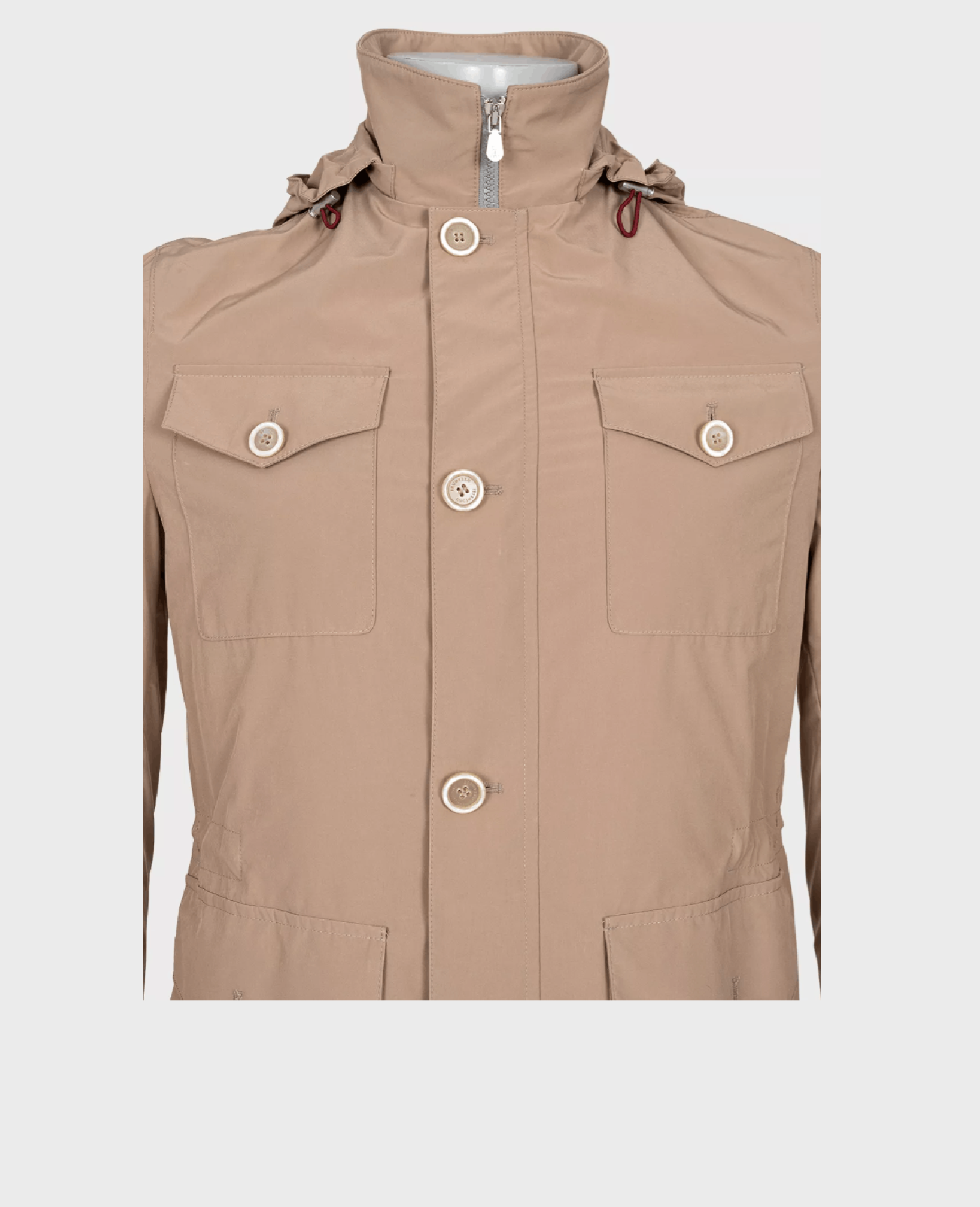 Brunello Cucinelli Brunello Cucinelli Men's Beige Windbreaker Jacket Size US XS / EU 42 / 0 - 4 Thumbnail