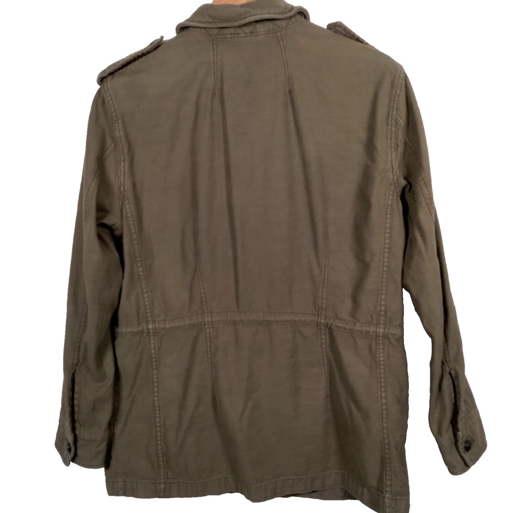 Free People VINTAGE Free People Military Jacket Women Medium Army Green Utility Coat Fall Spring Summer Winter Size M / US 6-8 / IT 42-44 - 2 Thumbnail