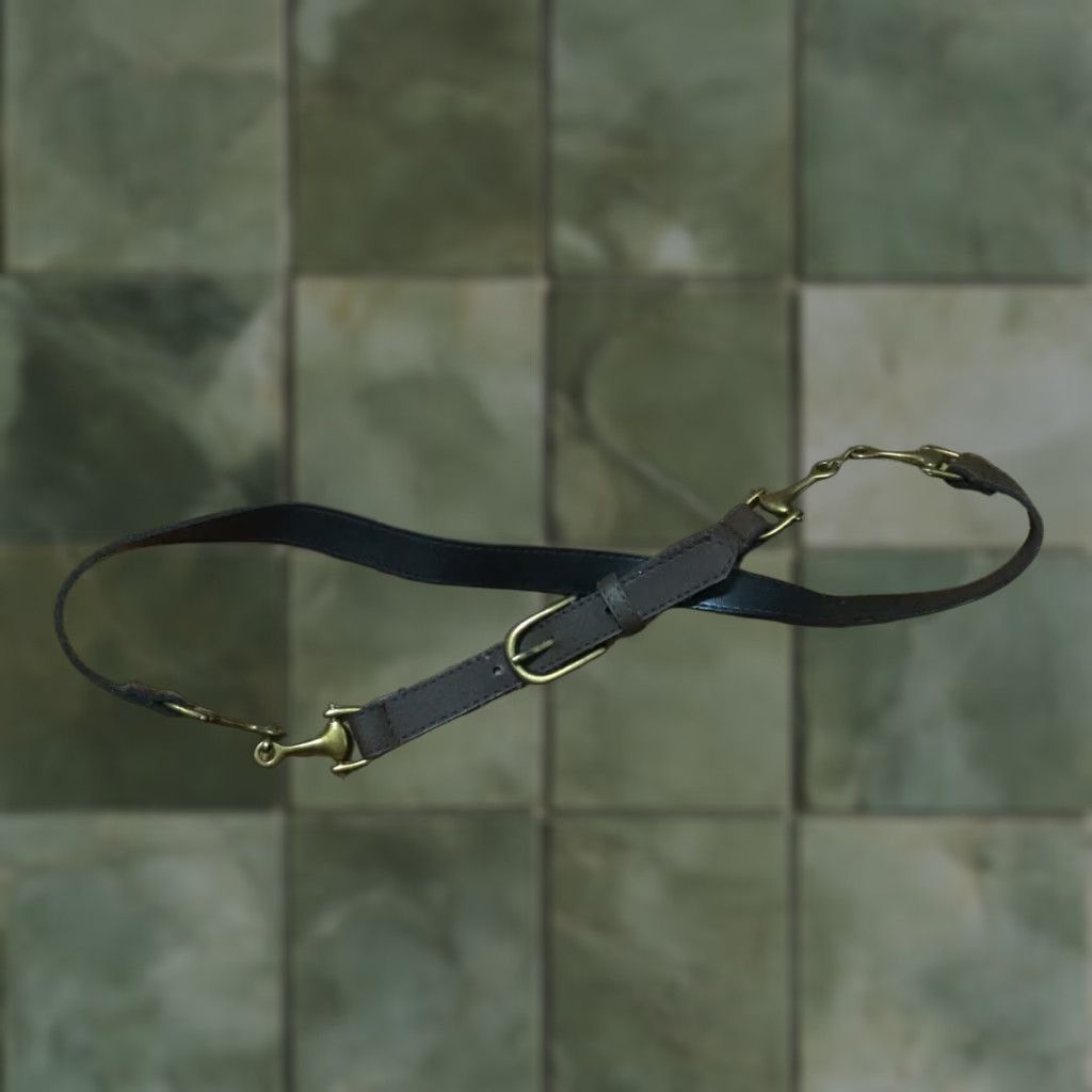 Vintage VINTAGE Brown Leather & Chain Belt M Regular Fashion Women Size ONE SIZE - 1 Thumbnail