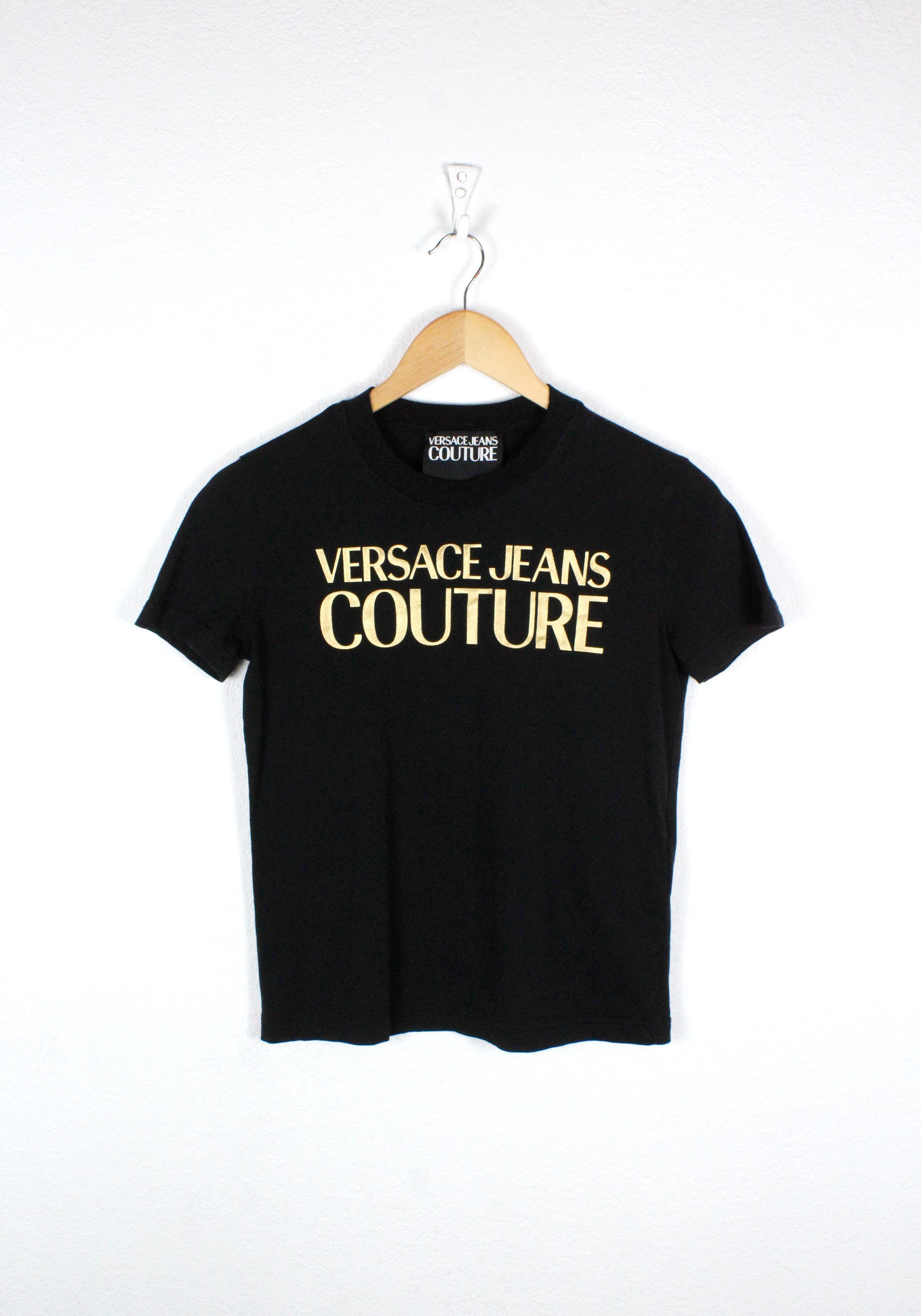 Versace × Versace Jeans Couture Versace Jeans Couture Gold Graphic Logo T-shirt Tee Size XS / US 0-2 / IT 36-38 - 1 Thumbnail